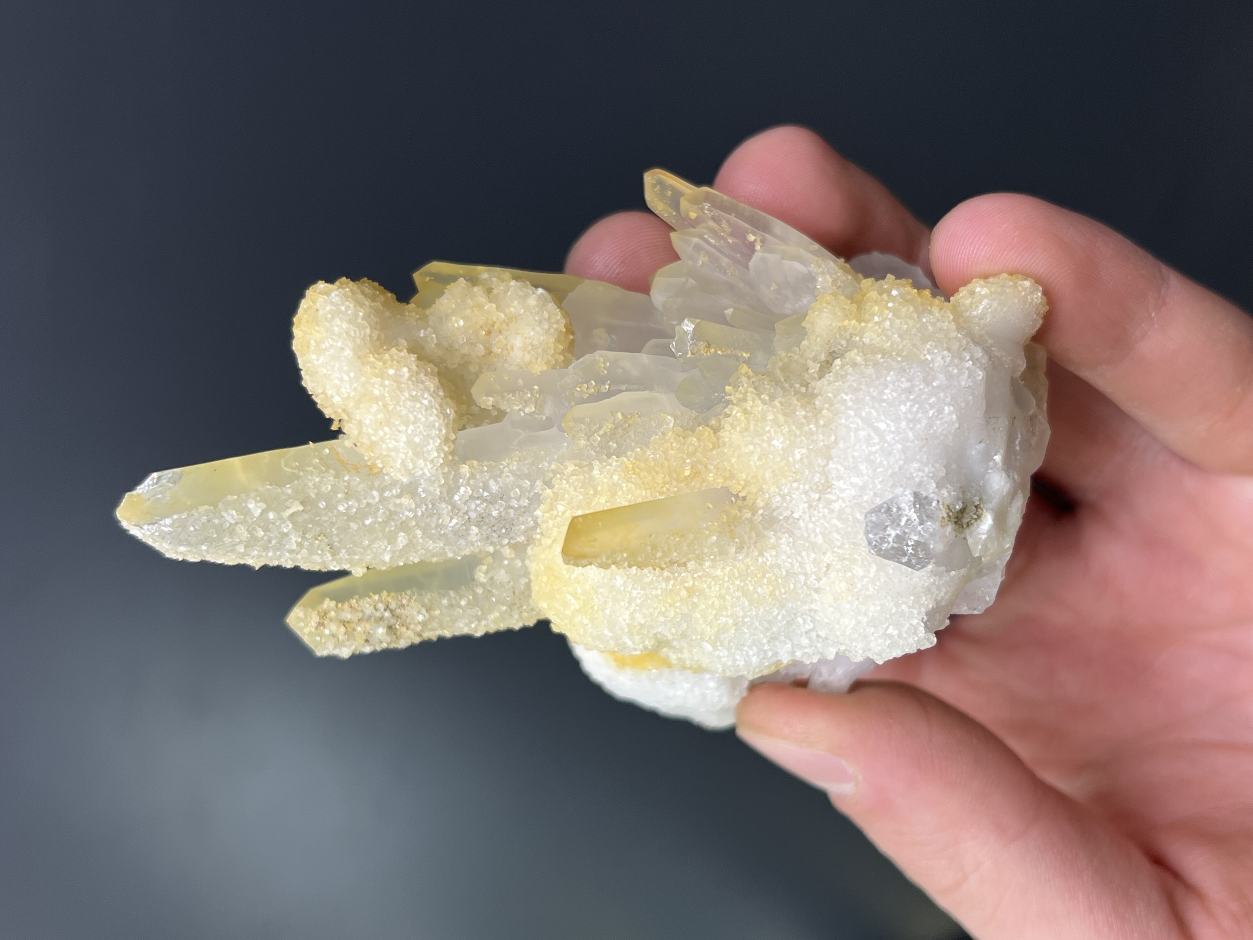 Yellow Calcite With Quartz