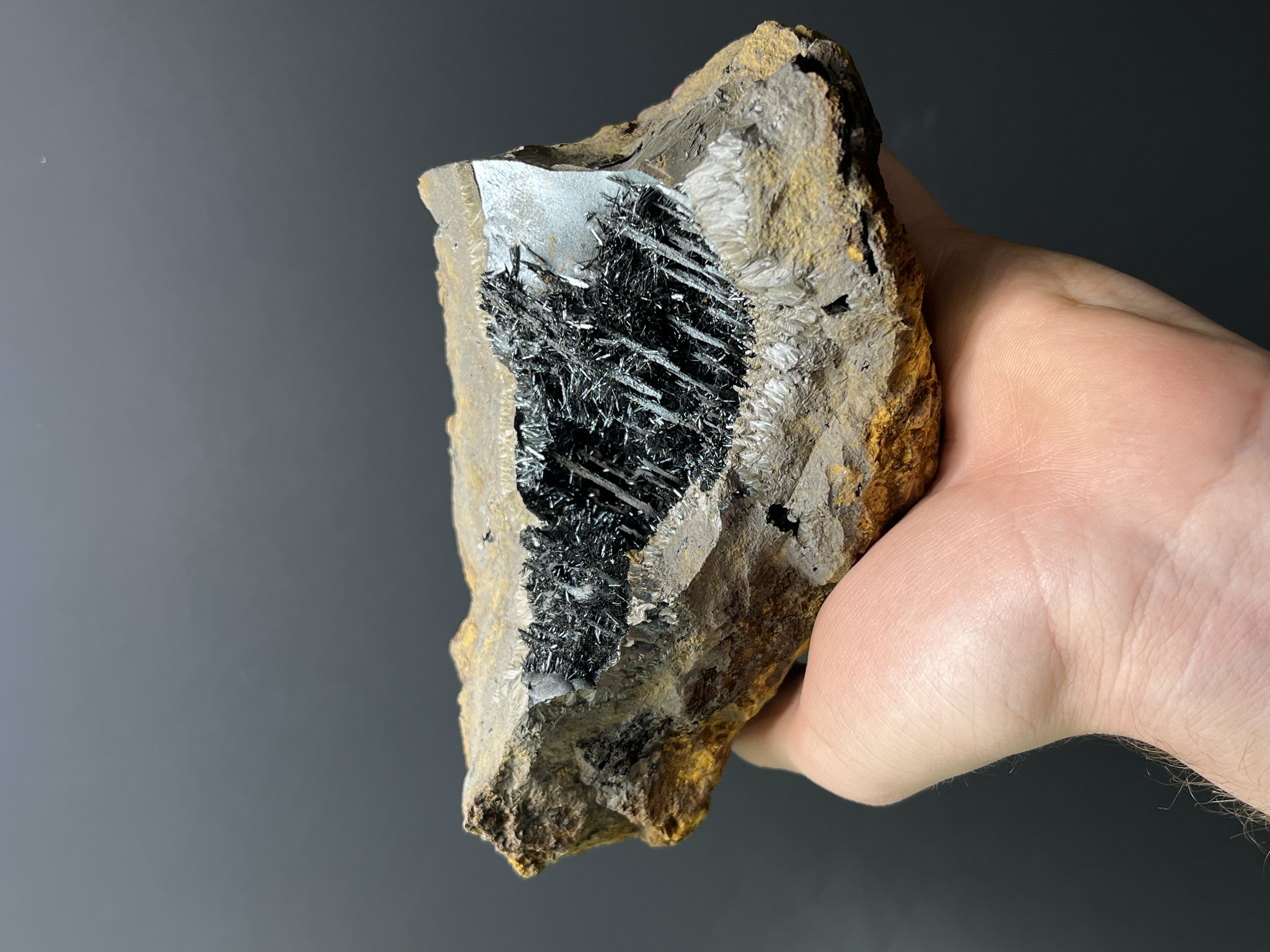 Museum Grade, Specularite With Stalactite Goethite 