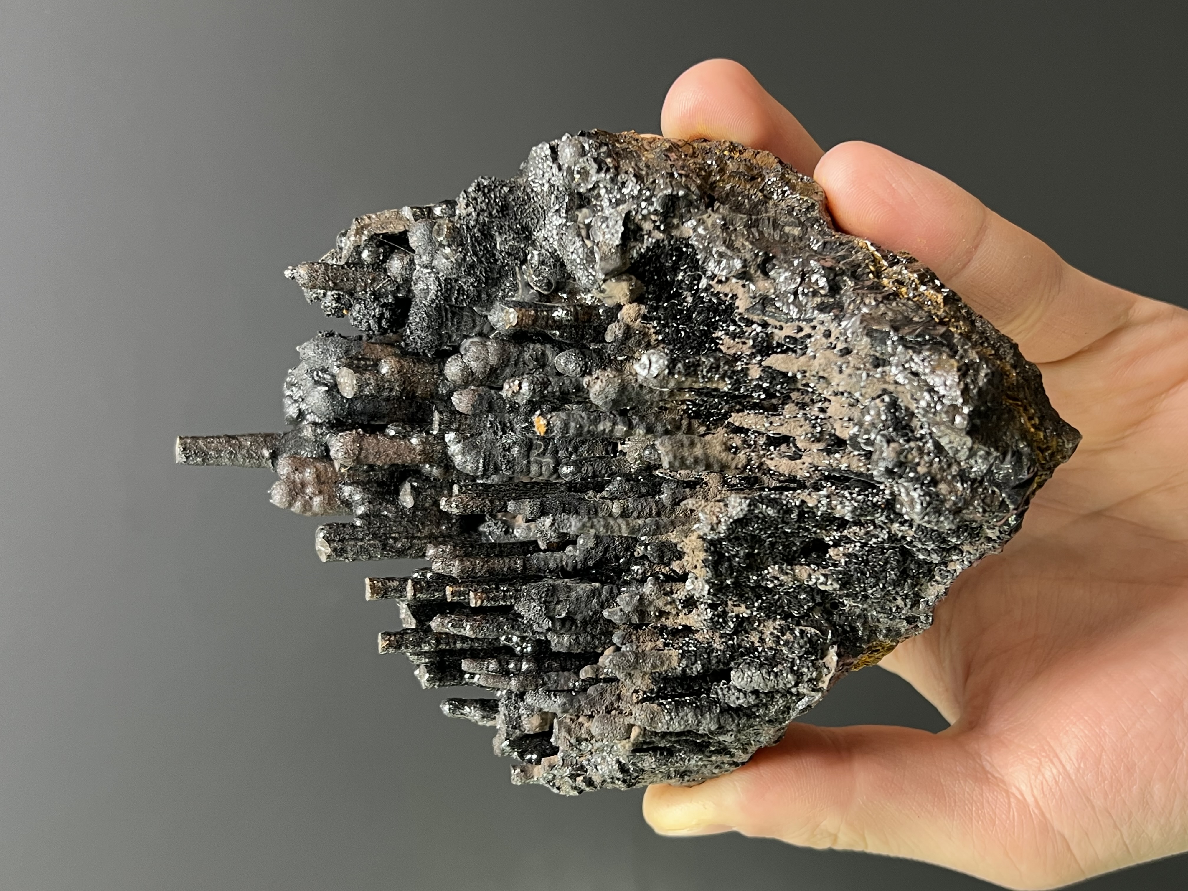 Limonite And Specularite With Stalactite Goethite 