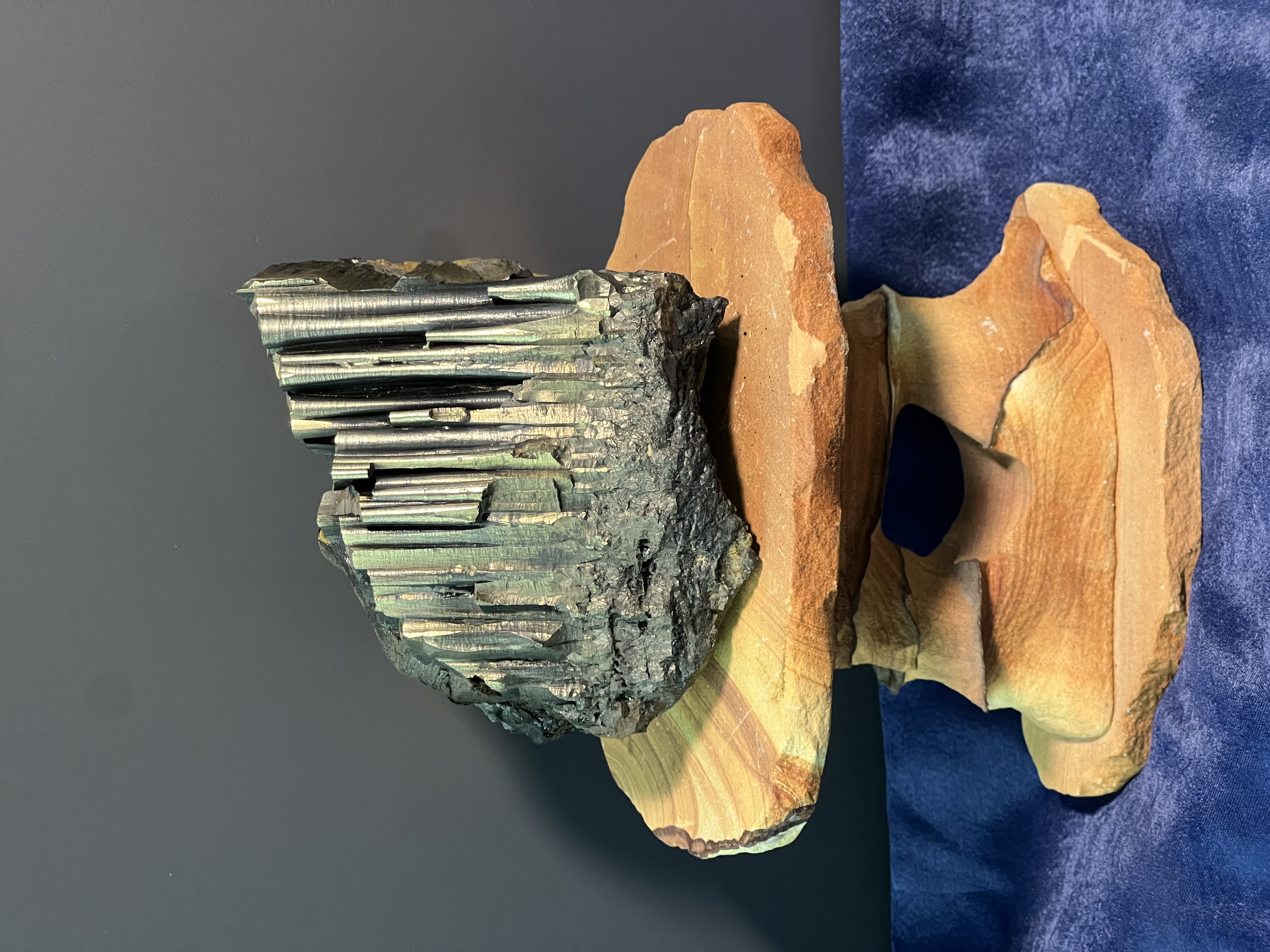 Museum Quality! Showy And Special Golden Color Stalactite Goethite 