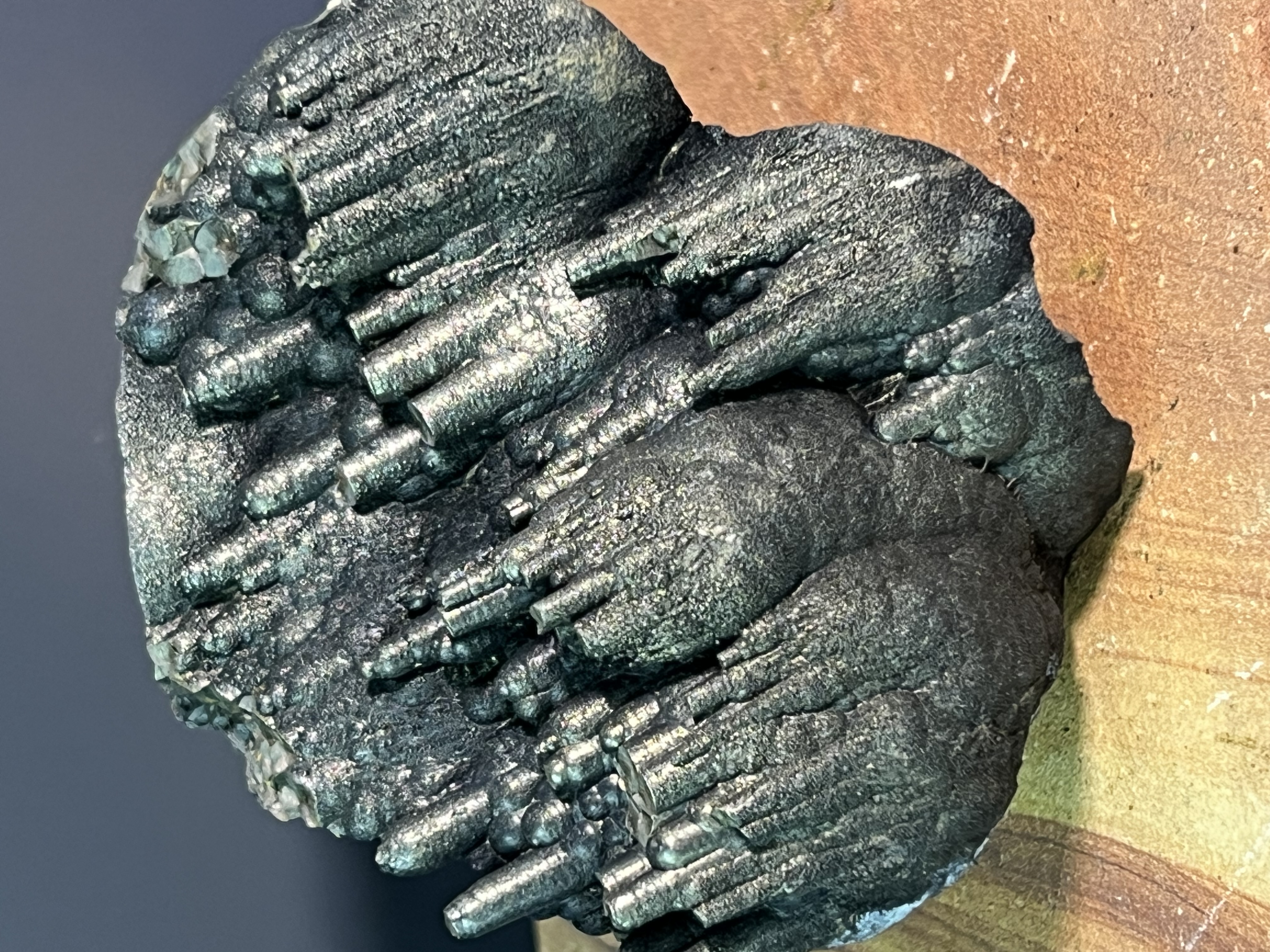 Museum Quality! Very Showy And Special Golden Color Stalactite Goethite 