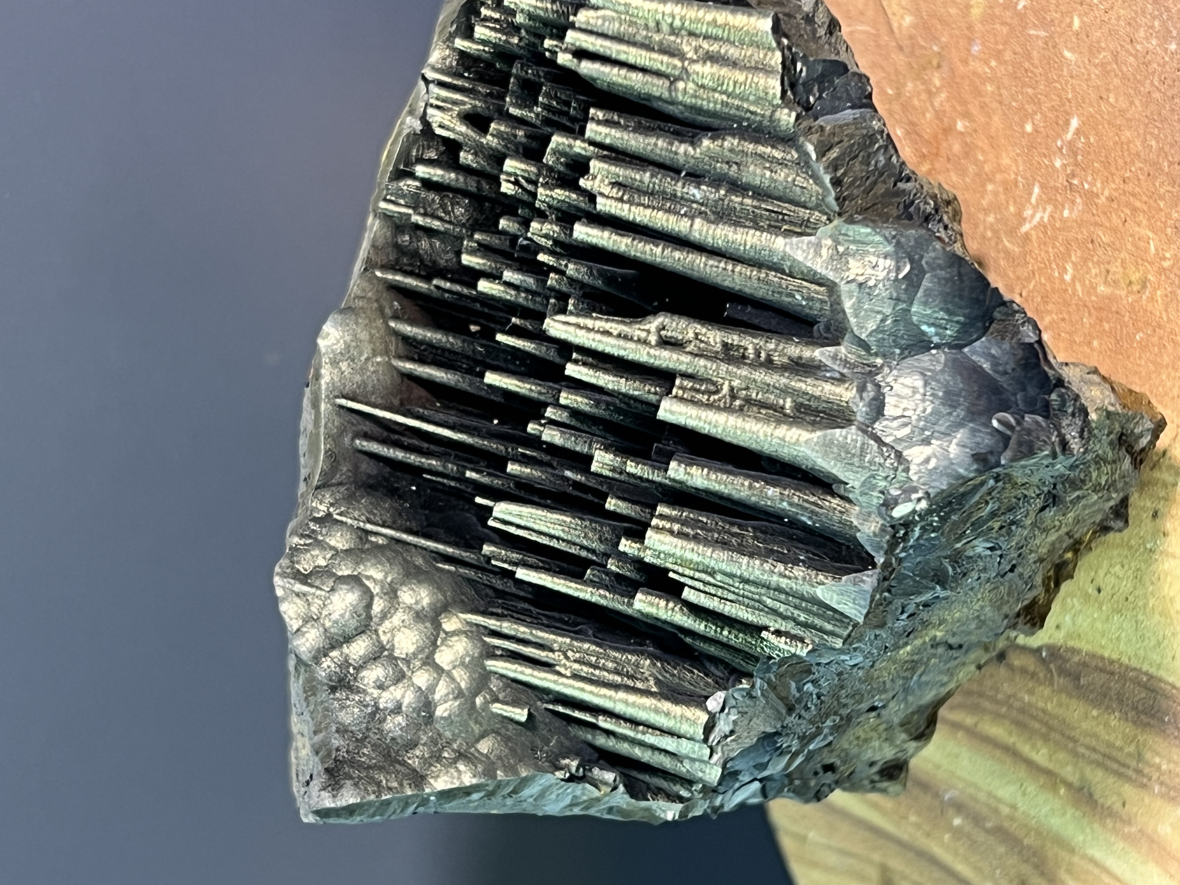 Museum Quality! Very Special And Showy Golden Color Stalactite Goethite 