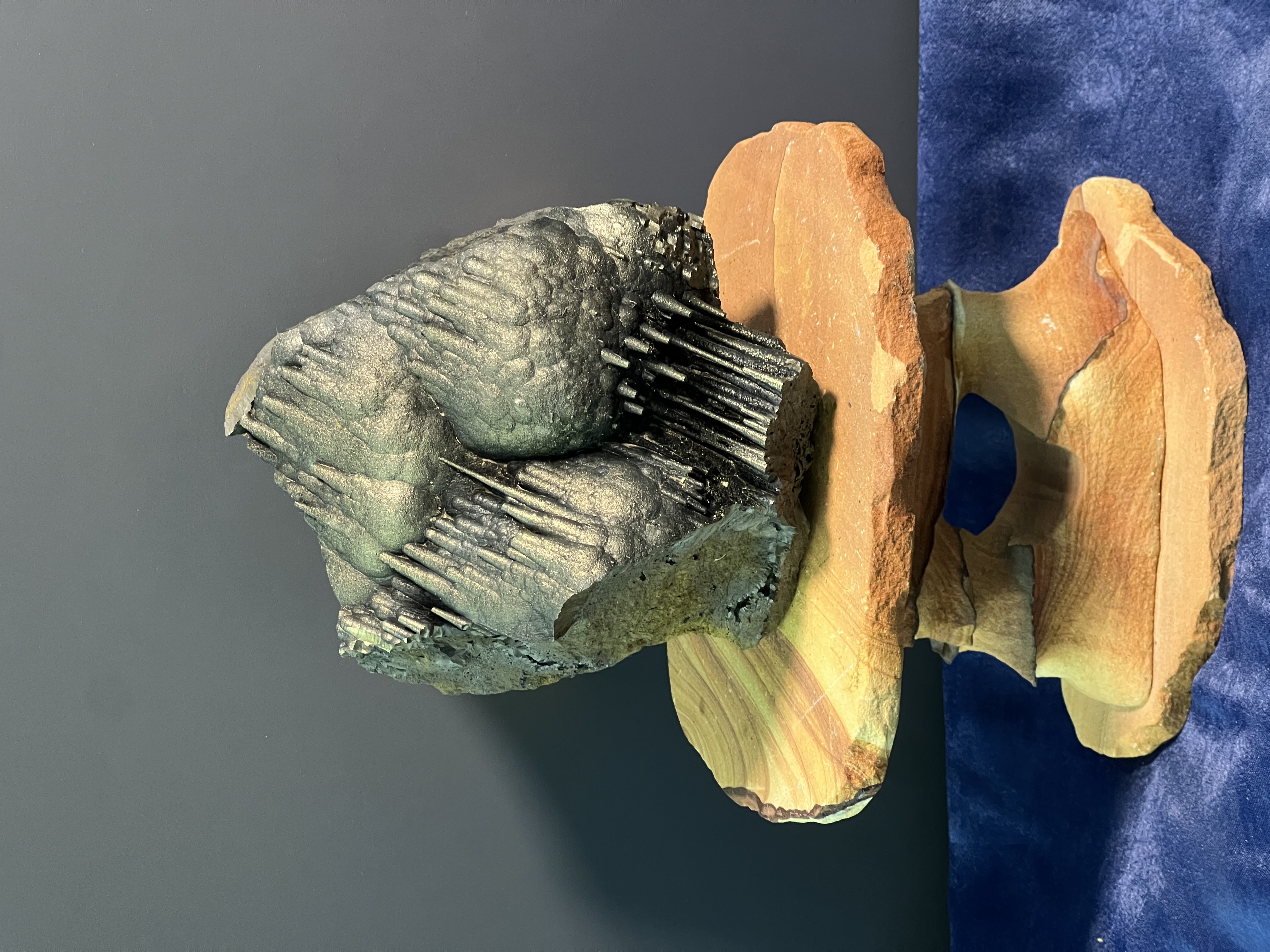 Museum Quality! Very Unique And Special Golden Color Stalactite Goethite Mineral