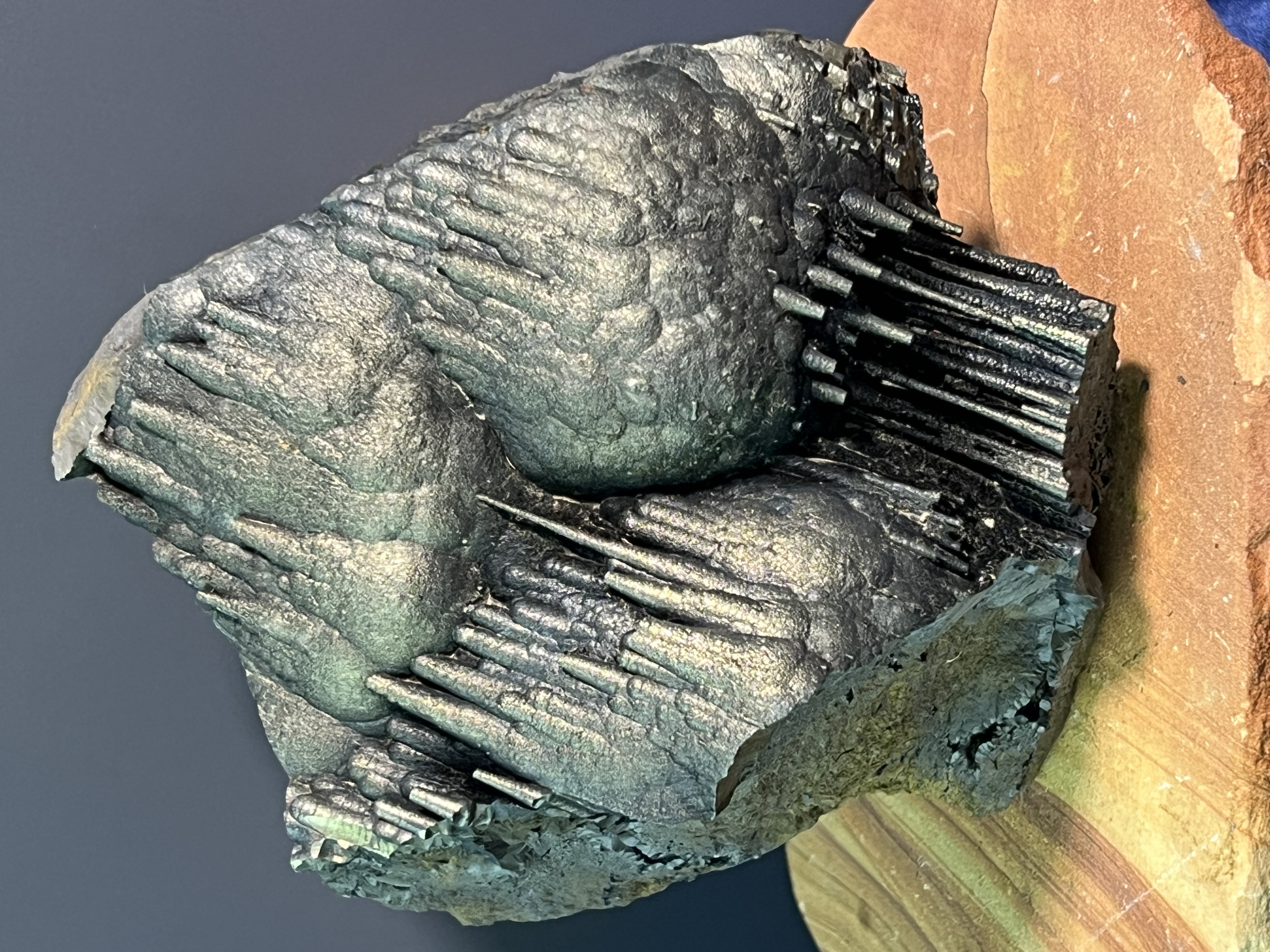 Museum Quality! Very Unique And Special Golden Color Stalactite Goethite Mineral