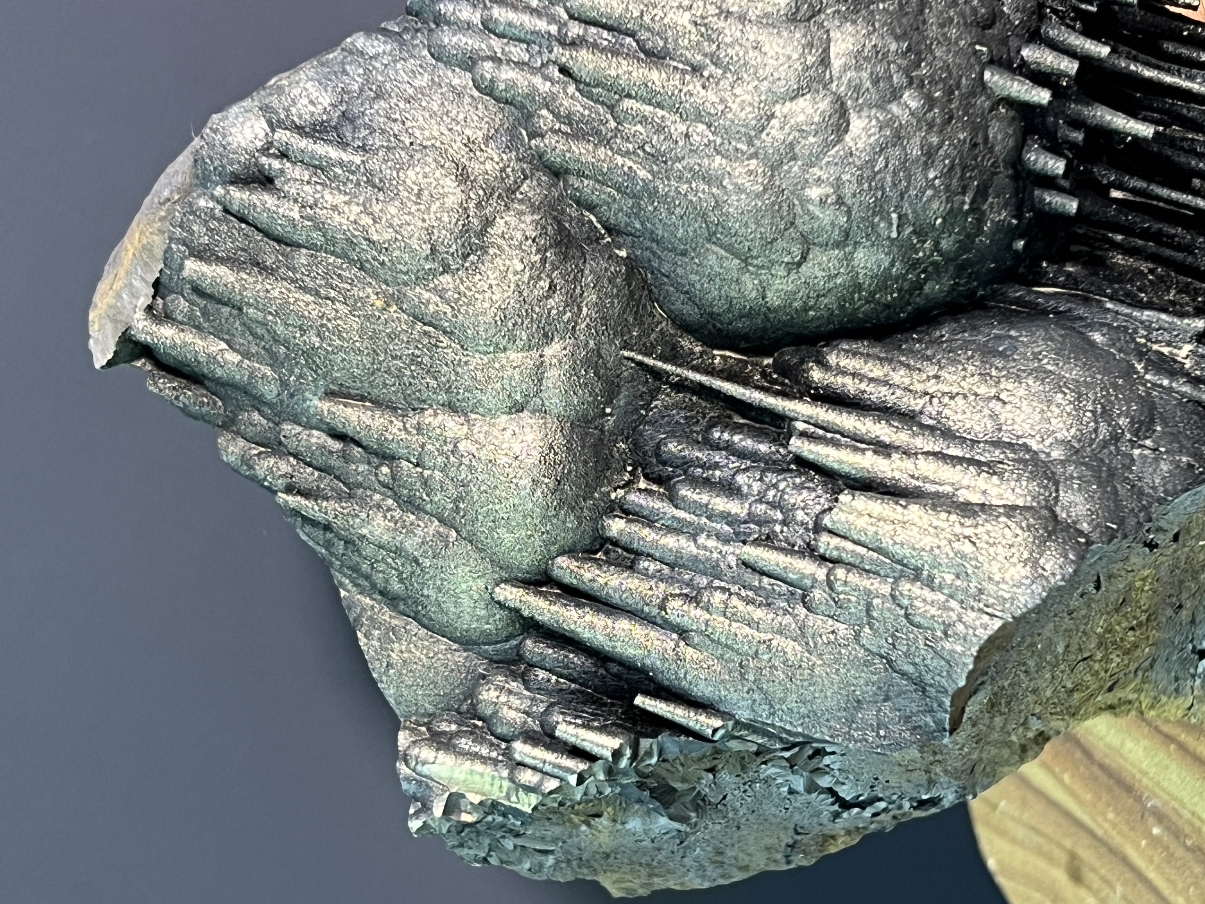 Museum Quality! Very Unique And Special Golden Color Stalactite Goethite Mineral