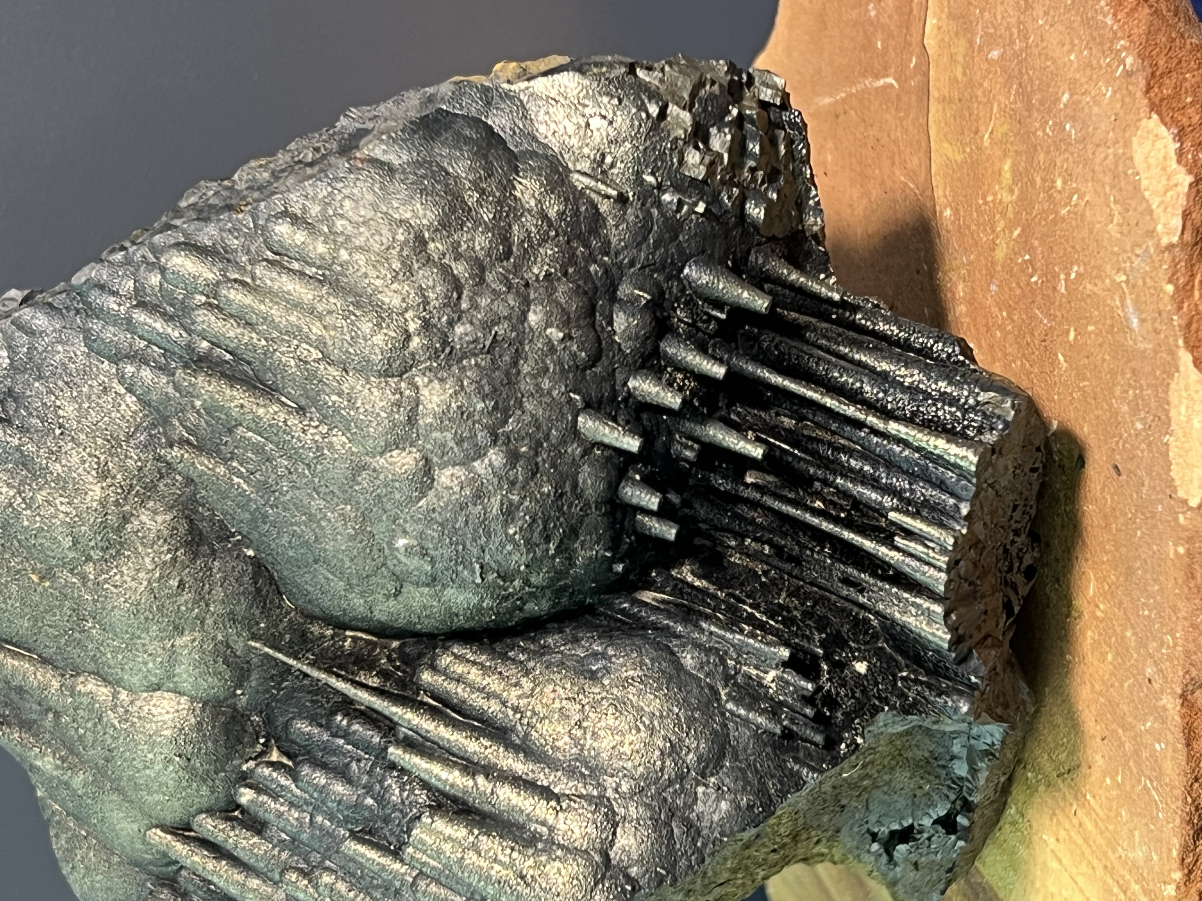 Museum Quality! Very Unique And Special Golden Color Stalactite Goethite Mineral