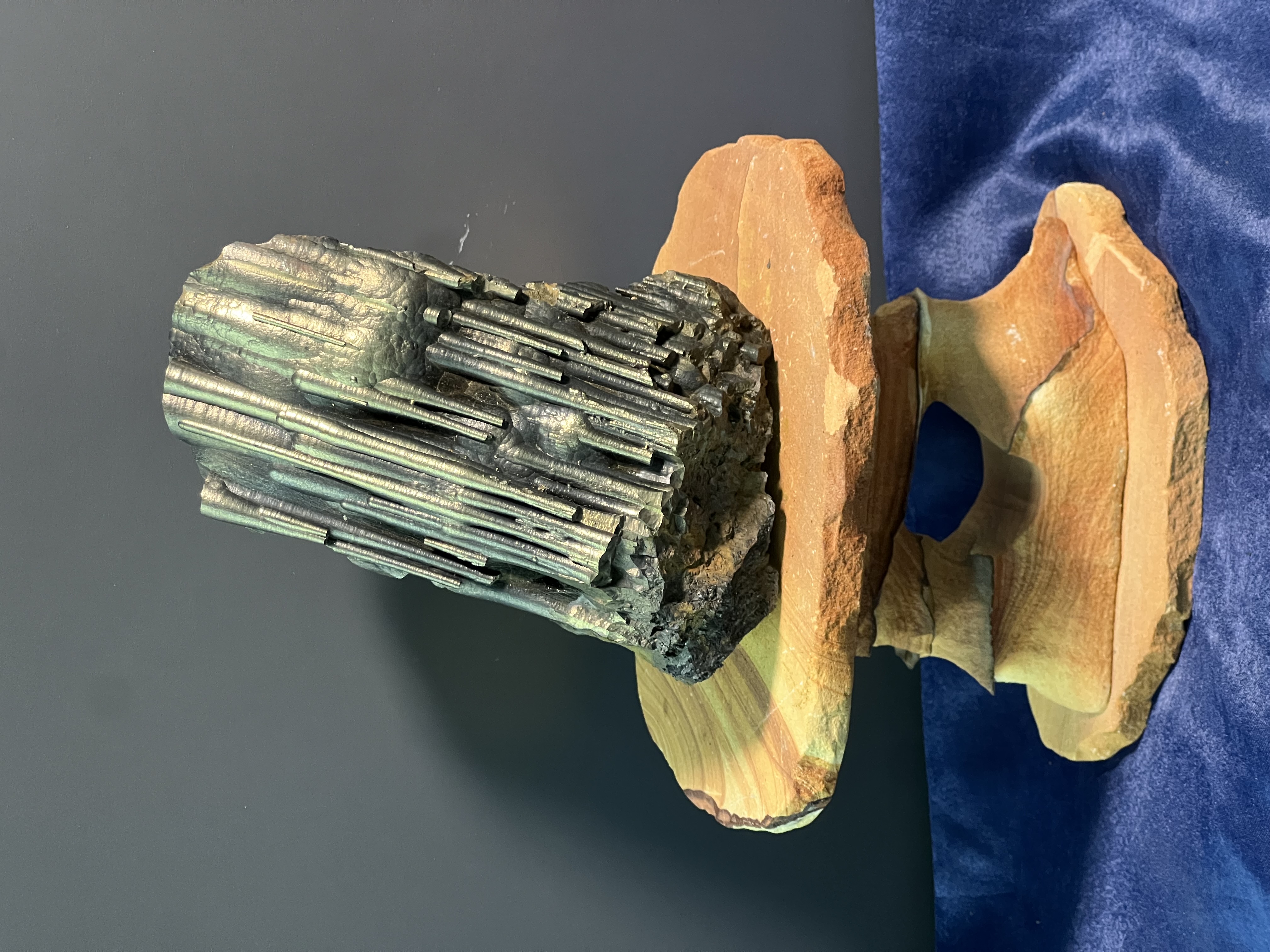 Museum Quality, Very Rare And Unique Golden Color Stalactite Goethite 