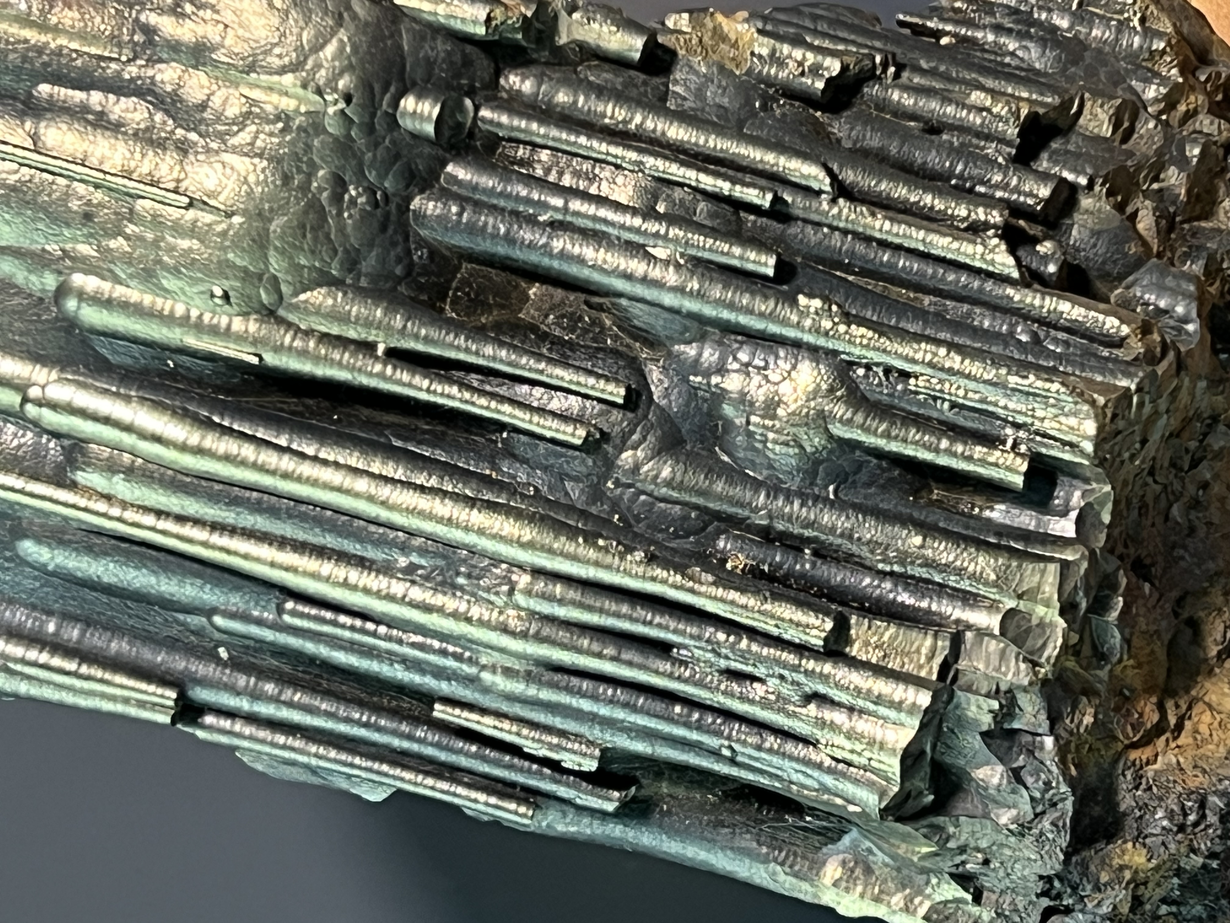 Museum Quality, Very Rare And Unique Golden Color Stalactite Goethite 