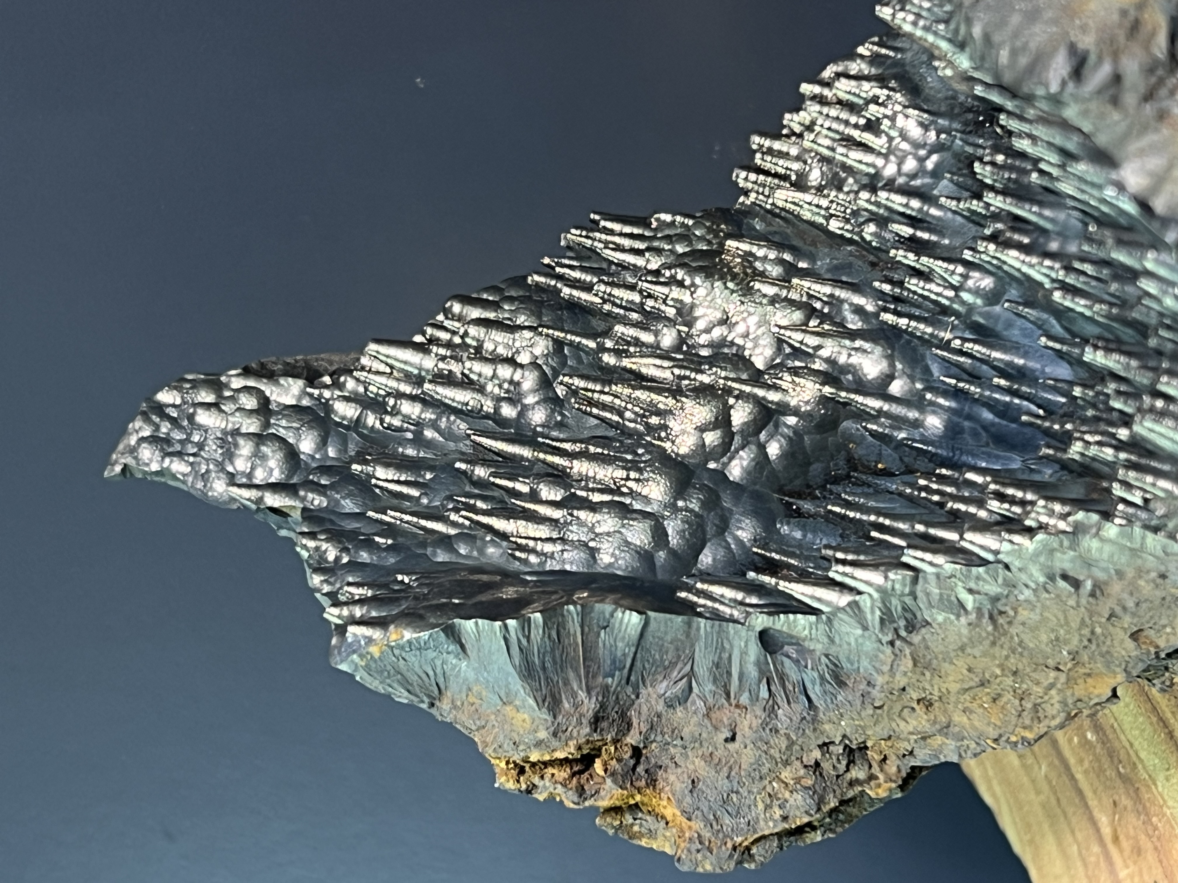 Very Showy And Special Formation Museum Quality Golden Color Stalactite Goethite 