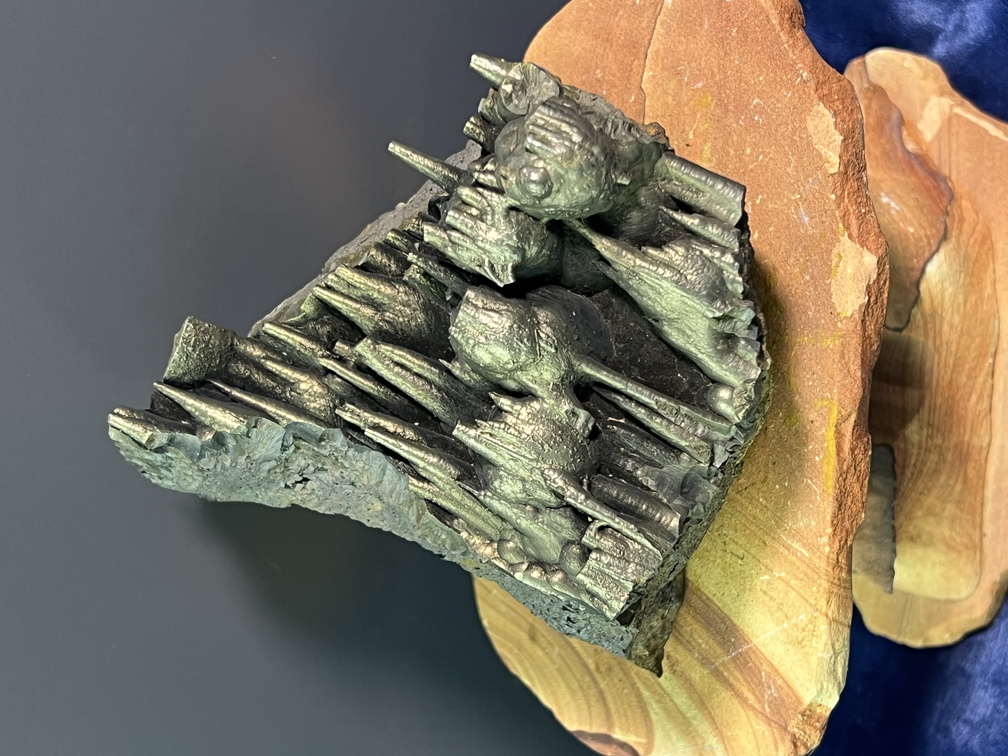 Very Showy Museum Quality Golden Color Stalactite Goethite 