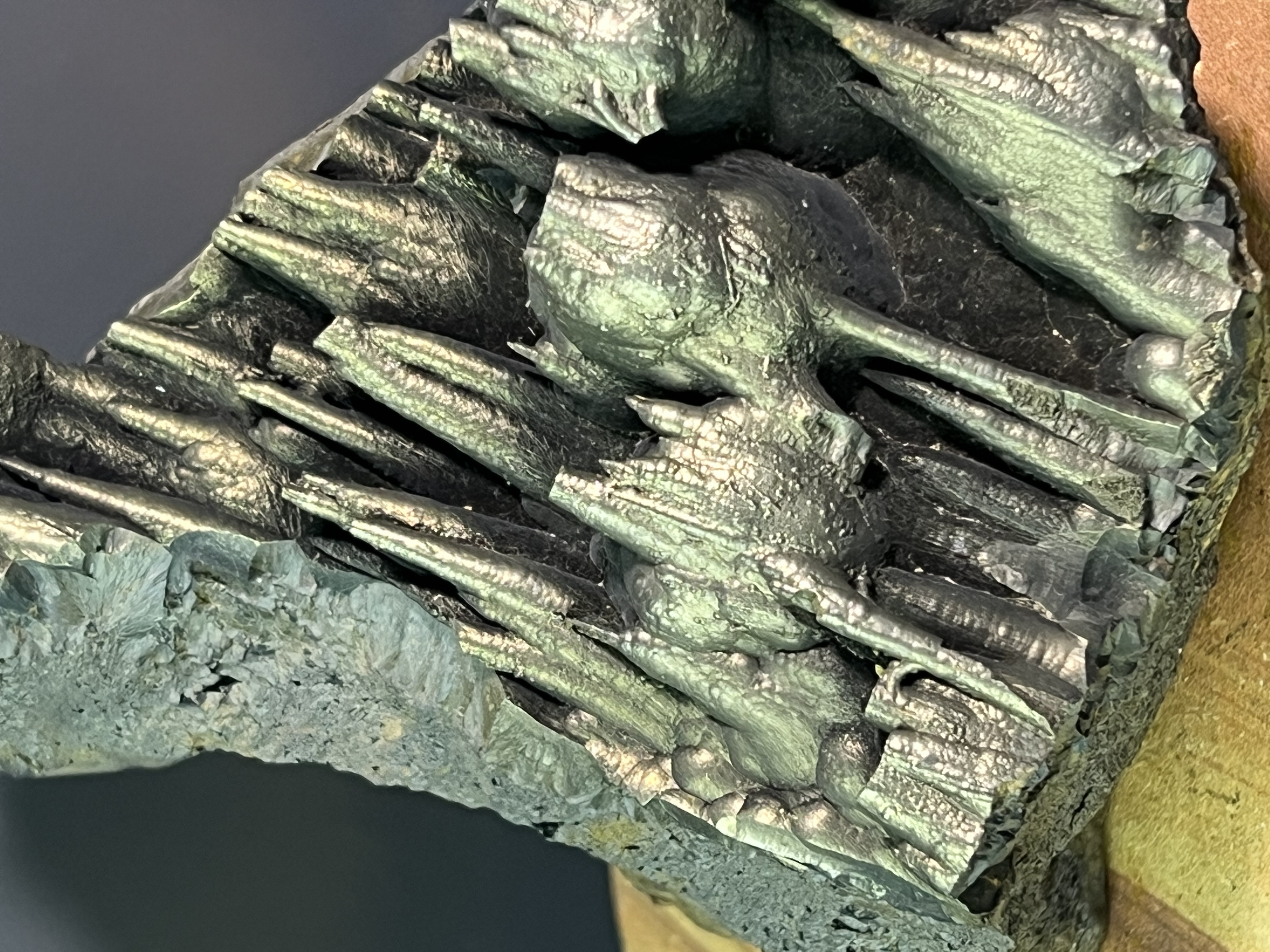 Very Showy Museum Quality Golden Color Stalactite Goethite 