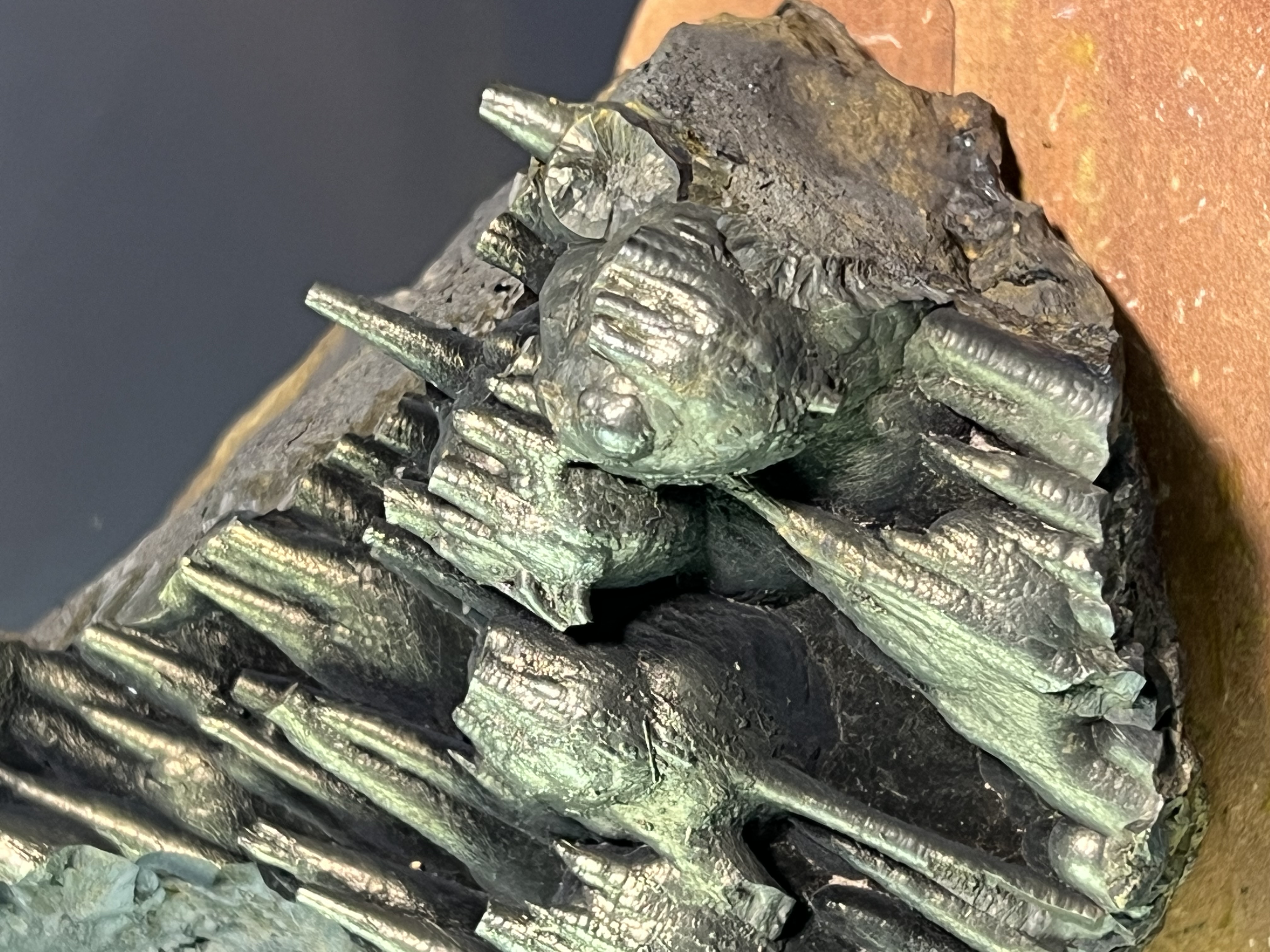 Very Showy Museum Quality Golden Color Stalactite Goethite 