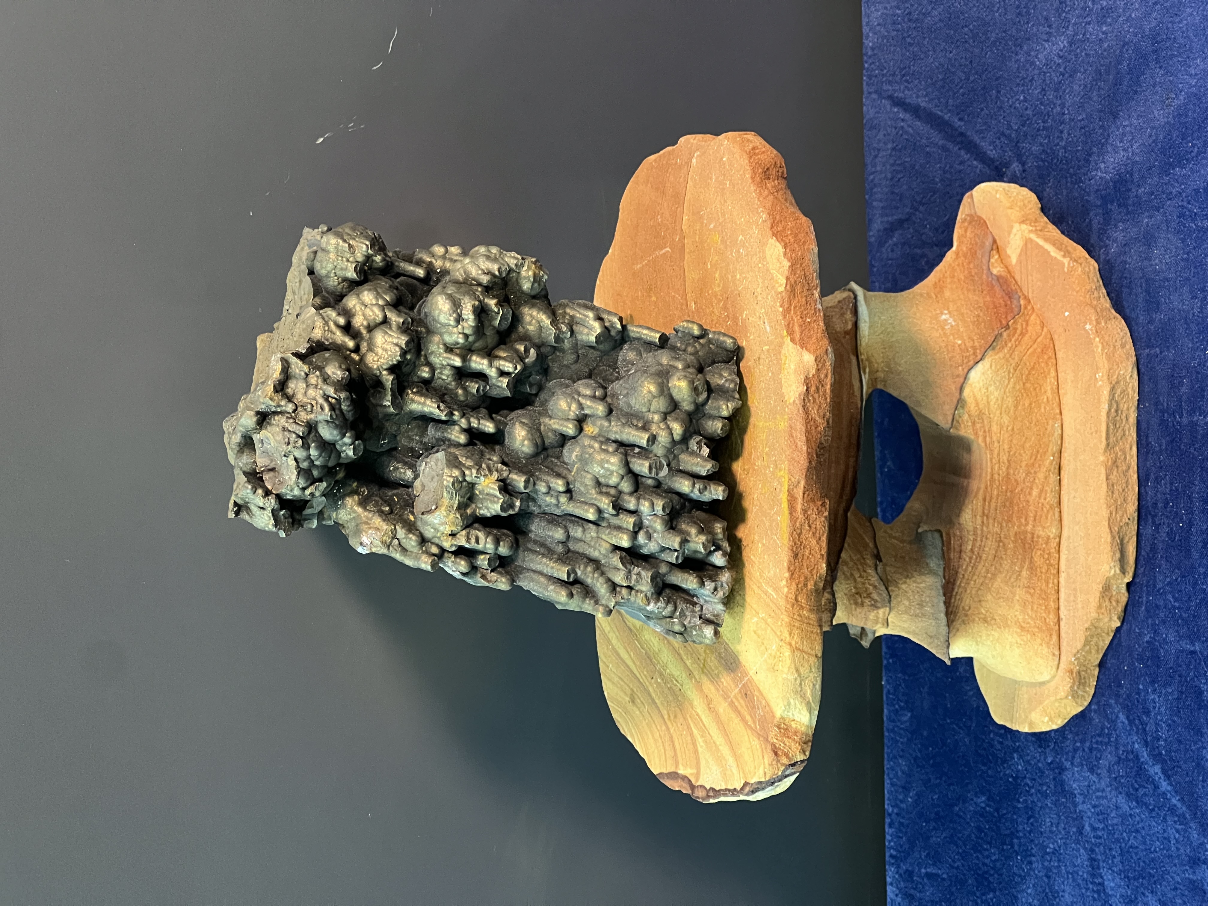 Museum Quality Showy Botryoidal And Stalactite Formation Golden Color Goethite 