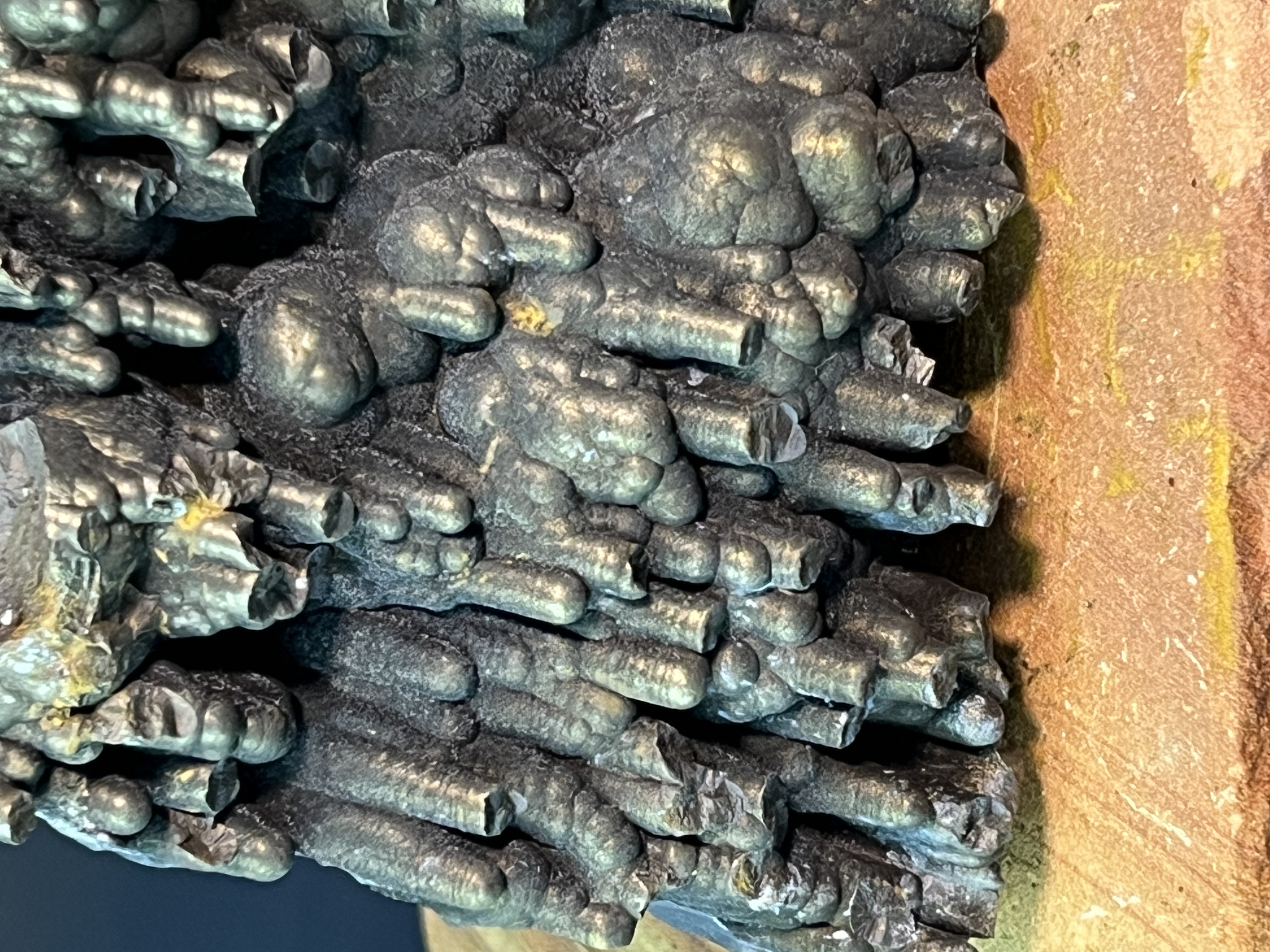 Museum Quality Showy Botryoidal And Stalactite Formation Golden Color Goethite 