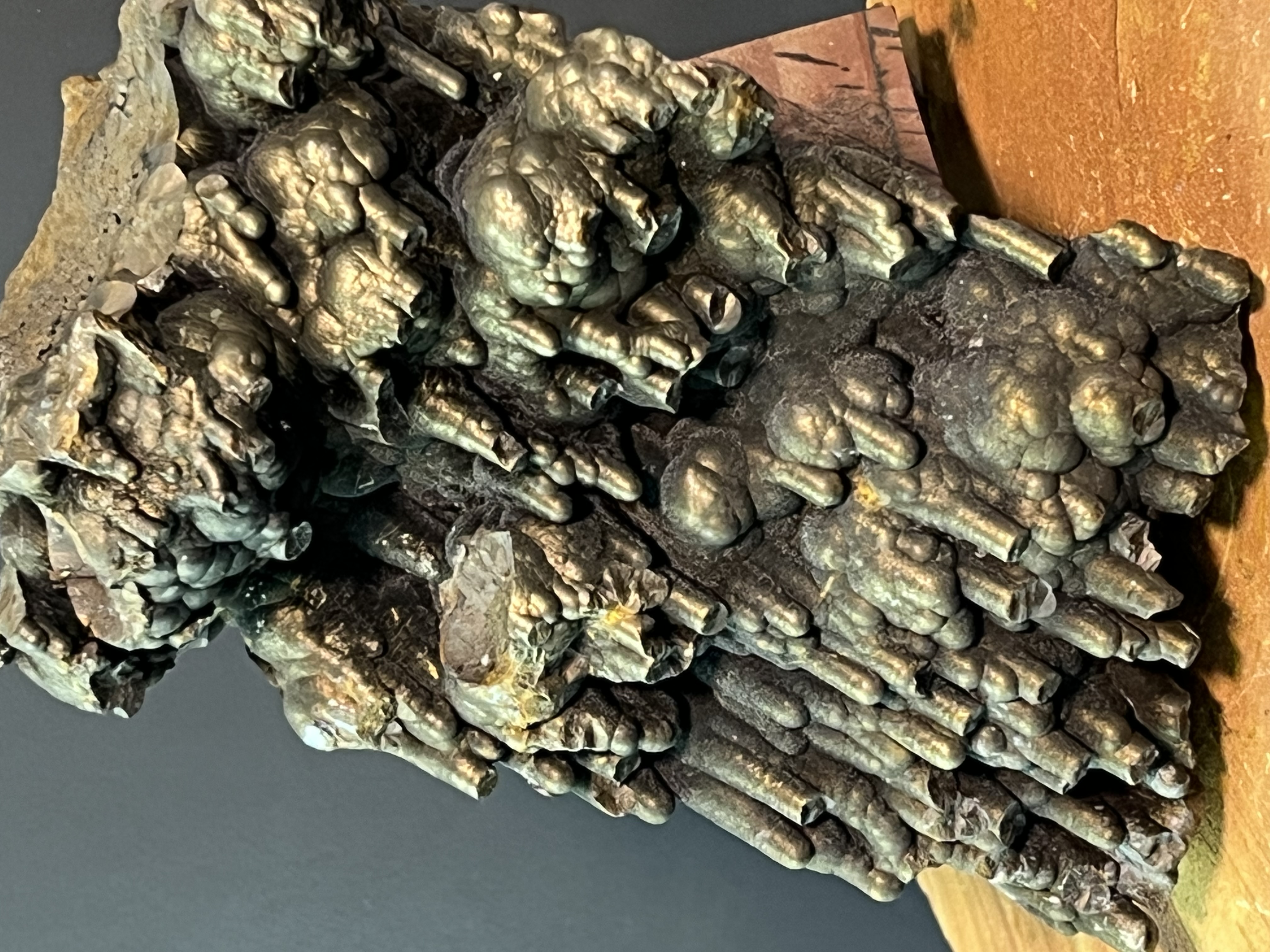 Museum Quality Showy Botryoidal And Stalactite Formation Golden Color Goethite 