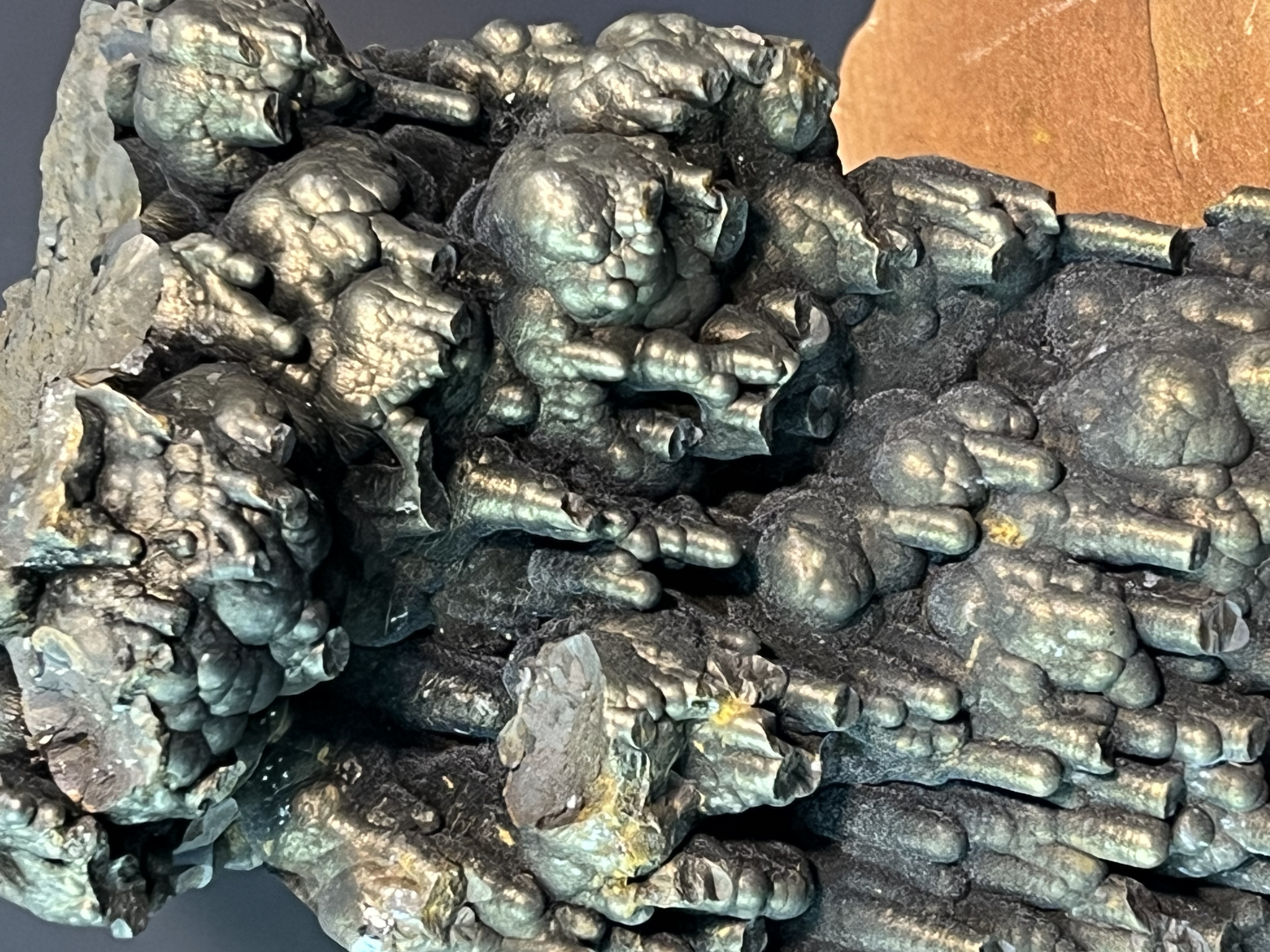 Museum Quality Showy Botryoidal And Stalactite Formation Golden Color Goethite 