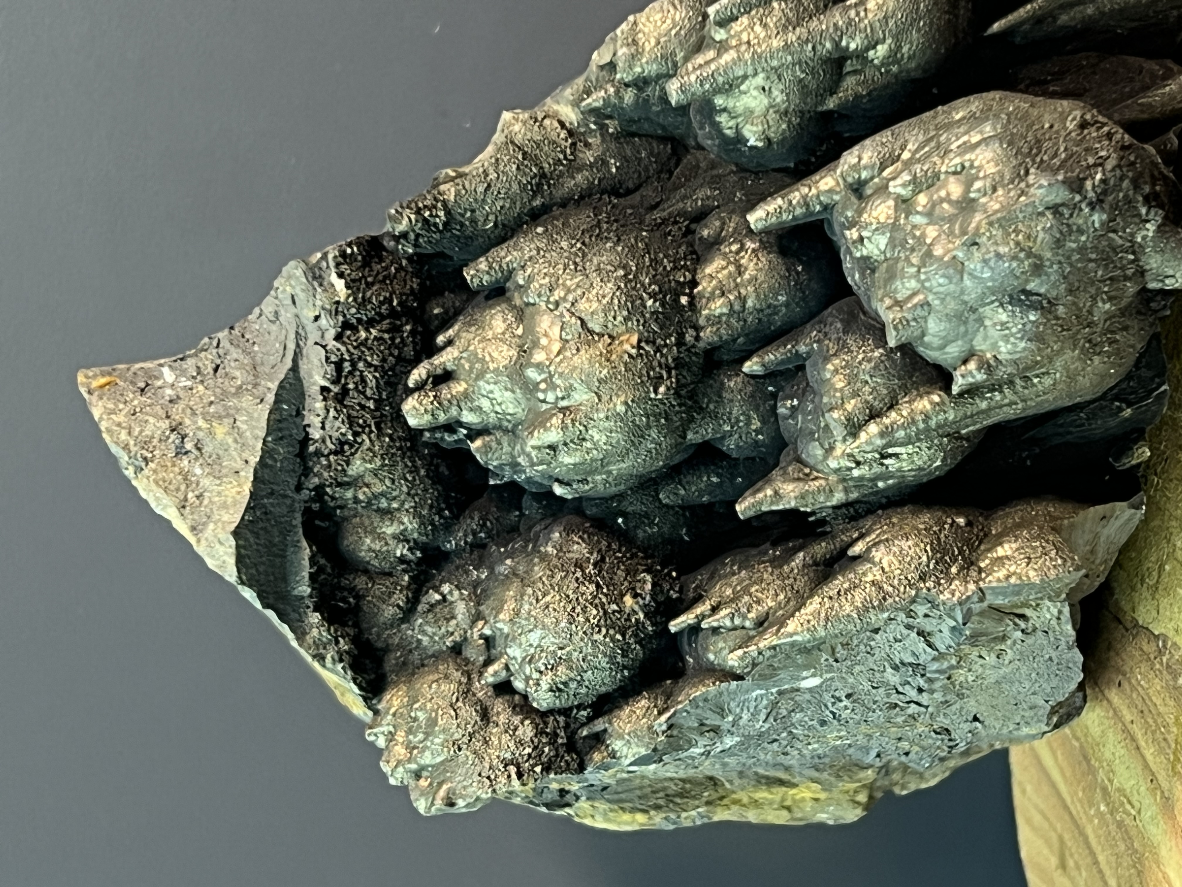 Special Showy Botryoidal And Stalactite Formation Golden Color Goethite 