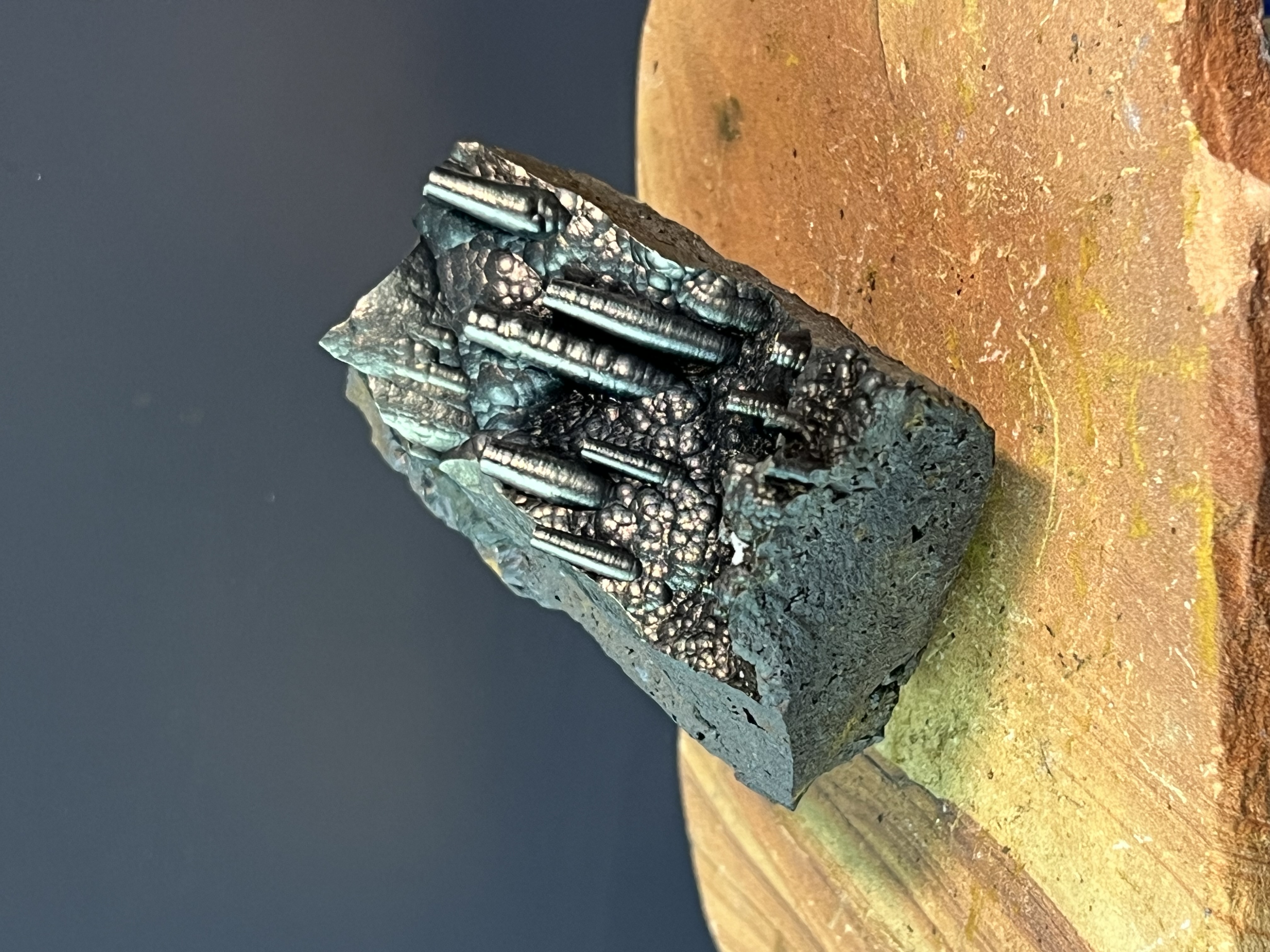 Museum Quality Very Special Botryoidal And Stalactite Formation Golden Color Stalactite Goethite 