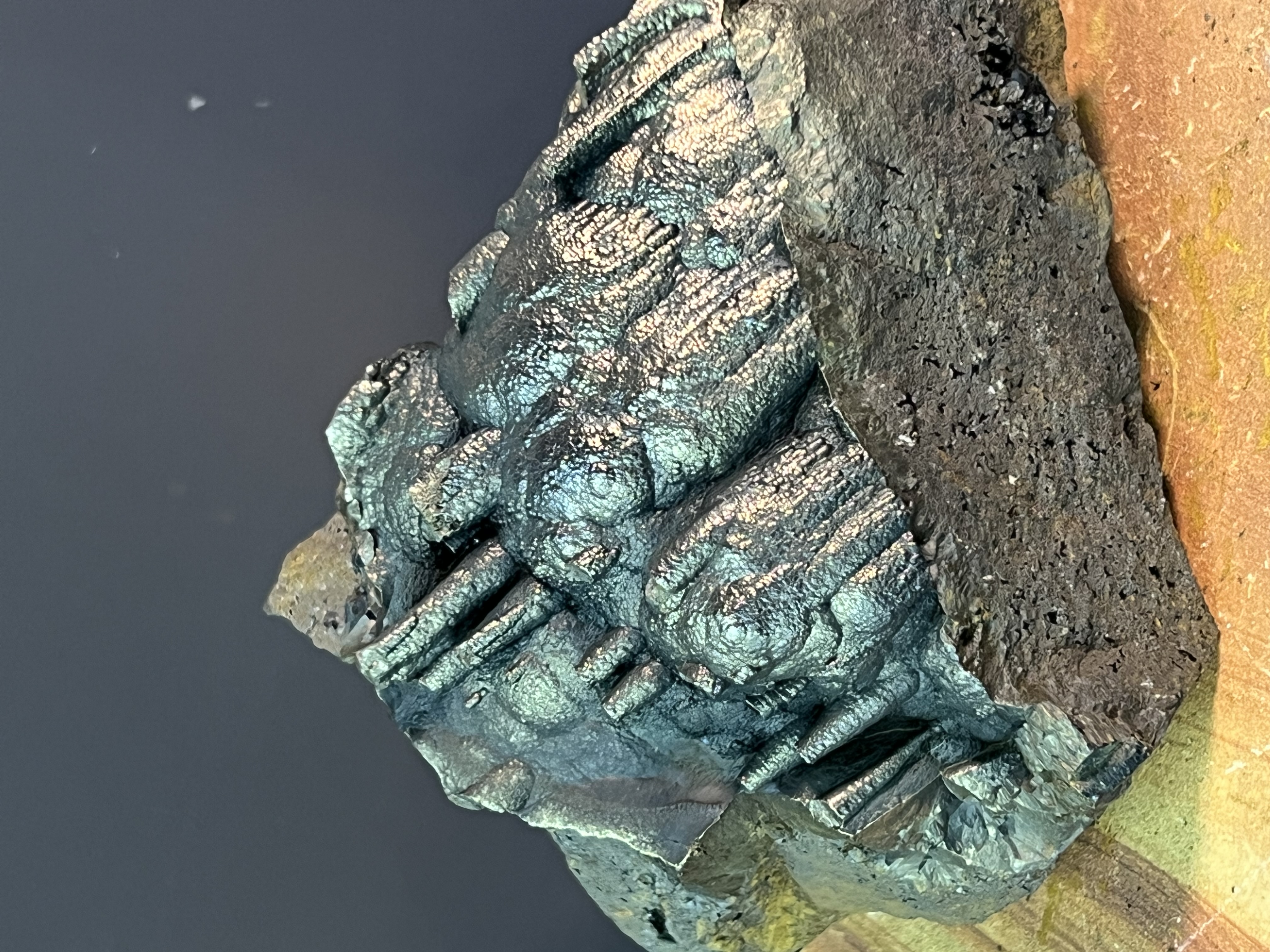 Botryoidal And Stalactite Formation Golden Color Goethite 