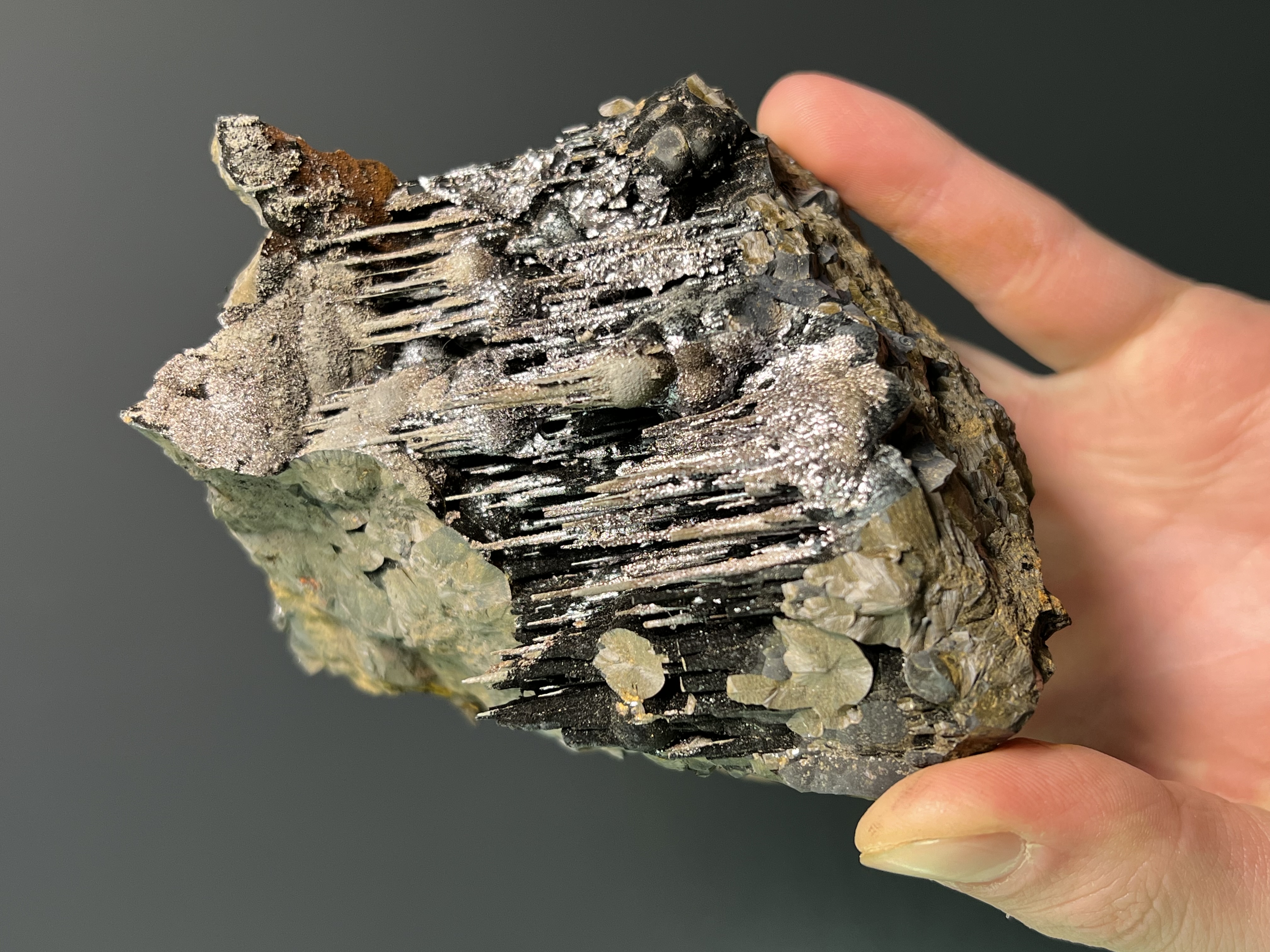Very Special Museum Quality Specularite And Limonite With Stalactite Goethite 