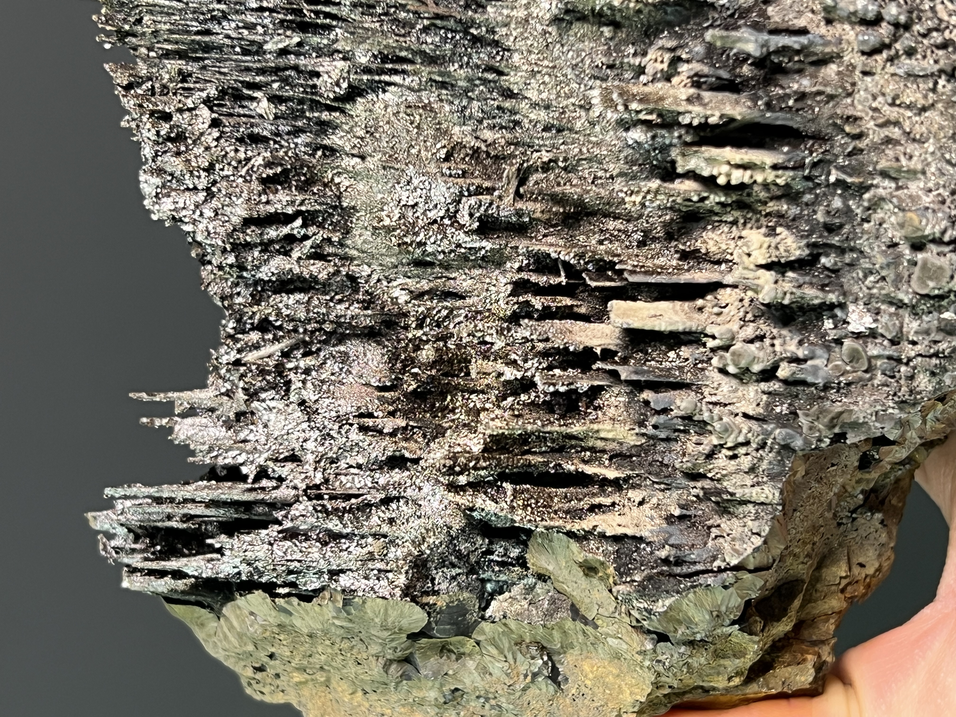 Museum Quality Very Special Specularite With Stalactite Goethite