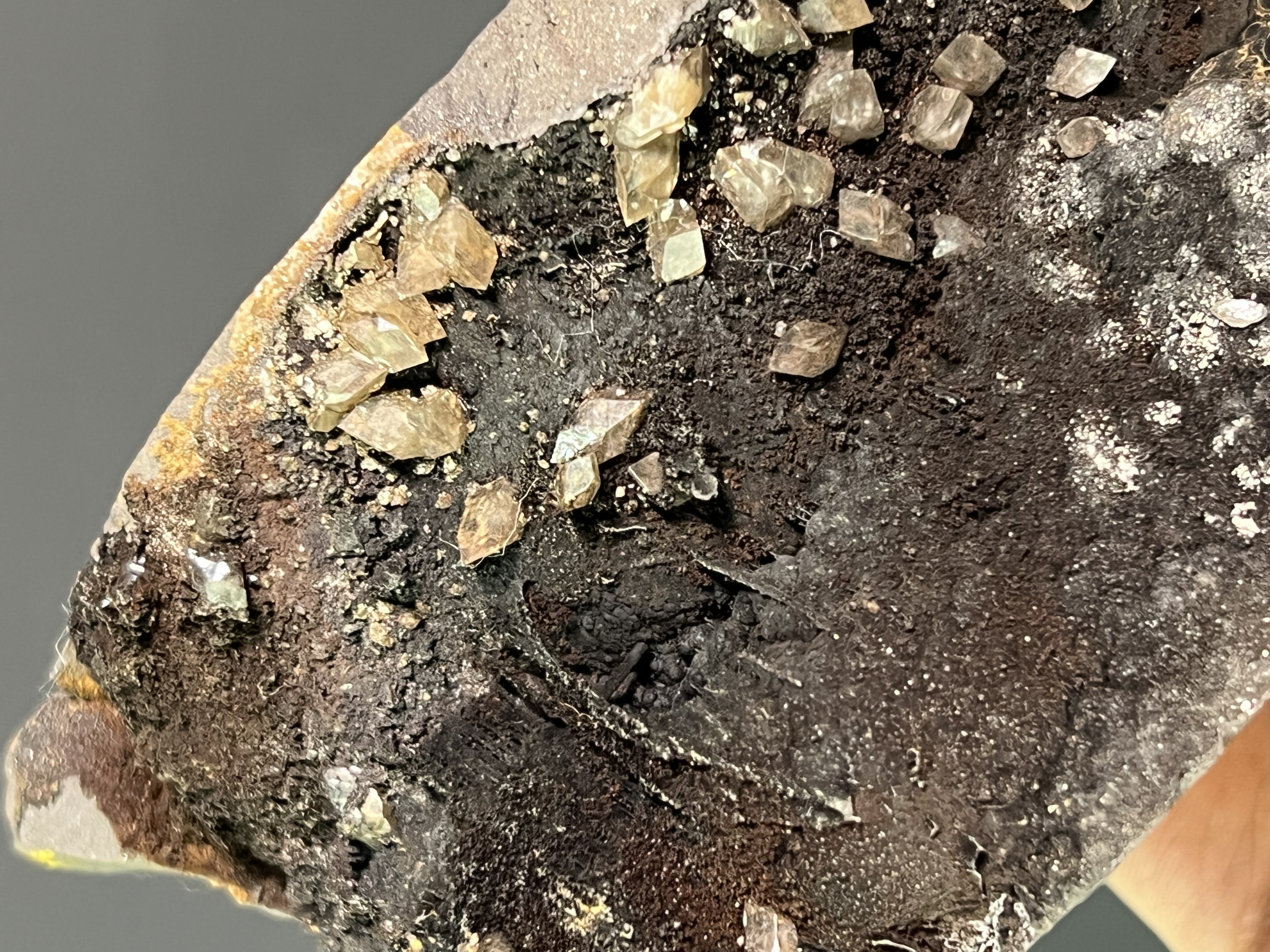 Very Special Crystal Barite With Goethite Small Stalactites