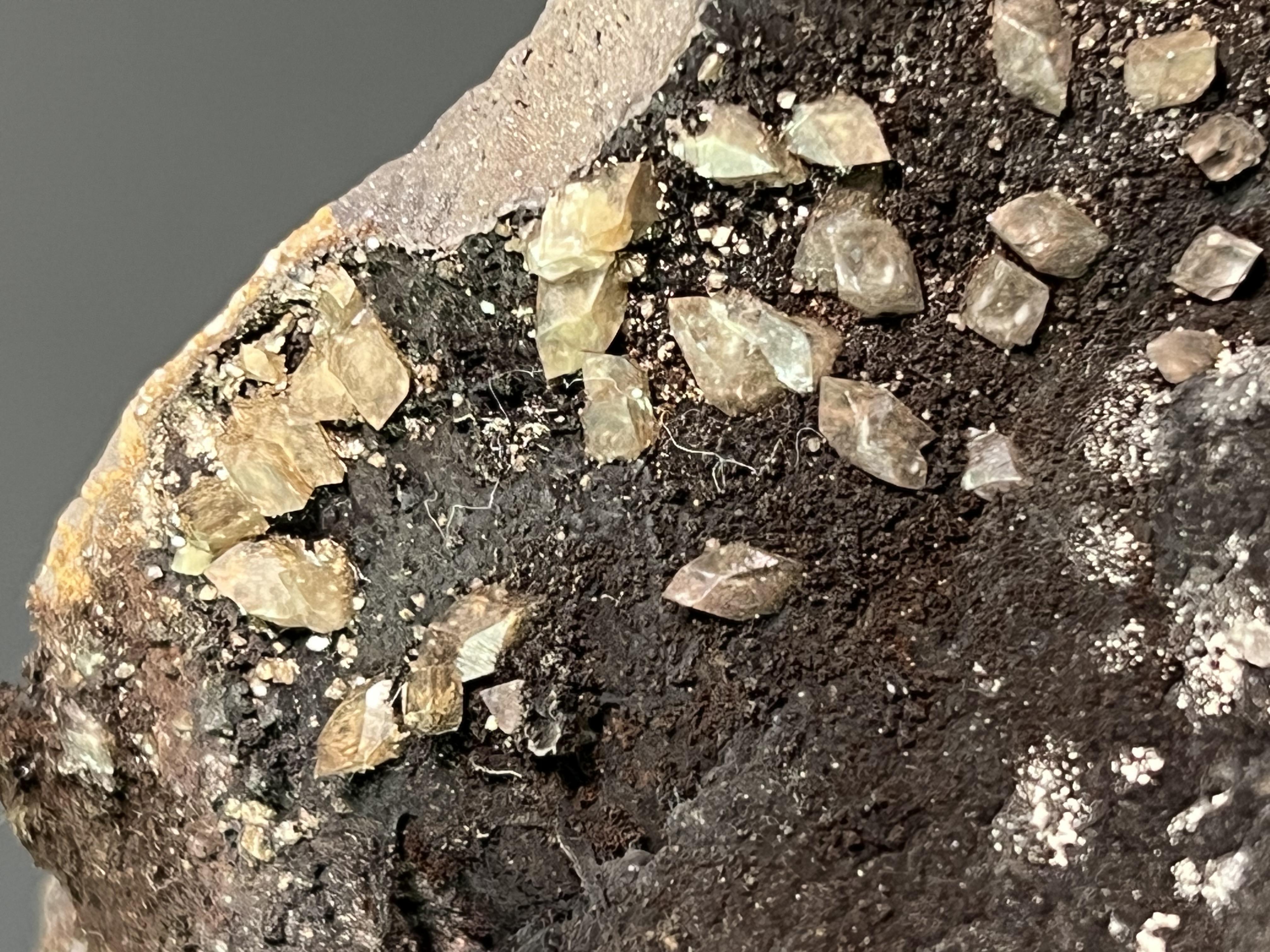 Very Special Crystal Barite With Goethite Small Stalactites