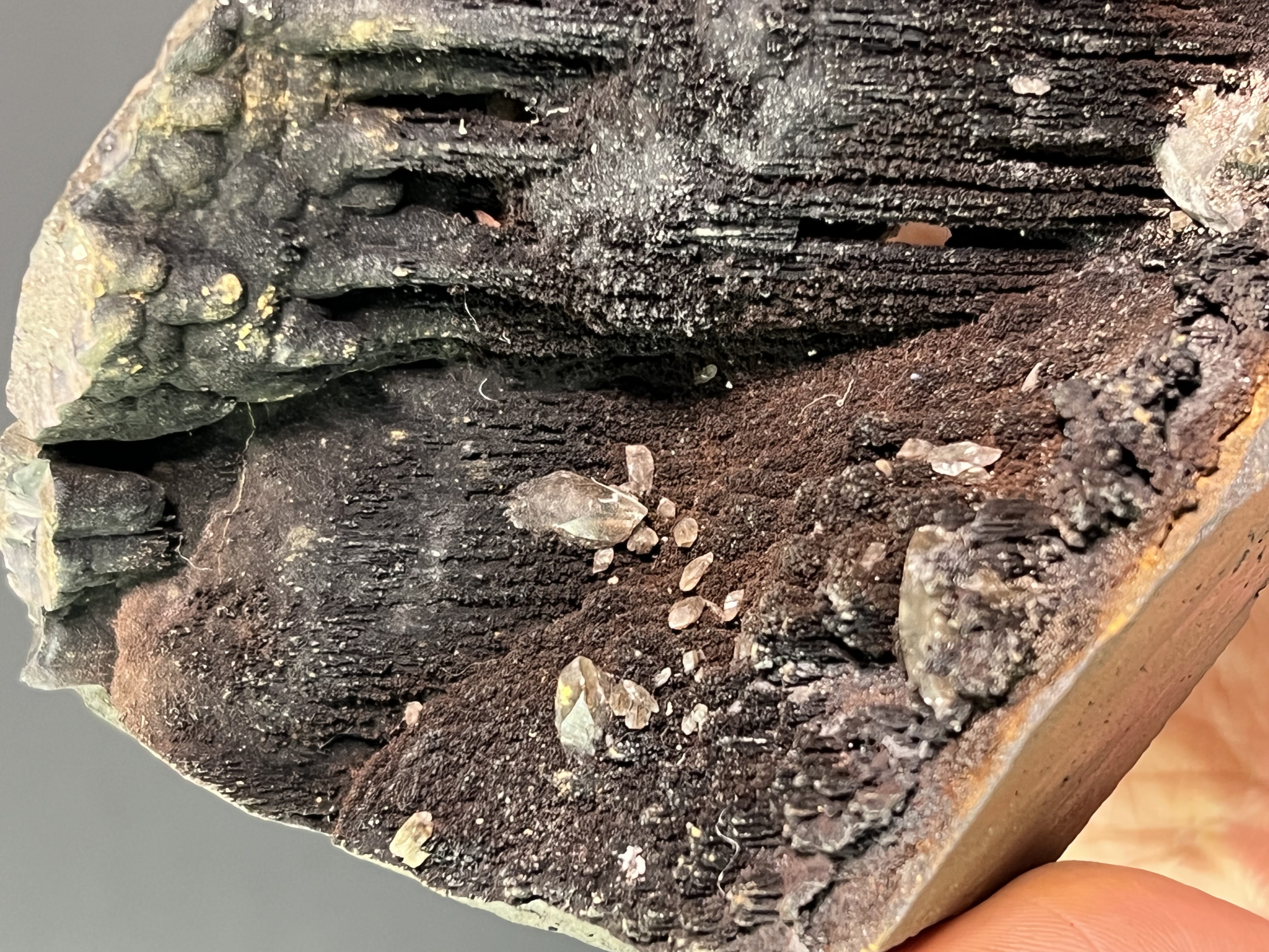 Museum Quality Very Special Crystal Barite On Stalactite Goethite 