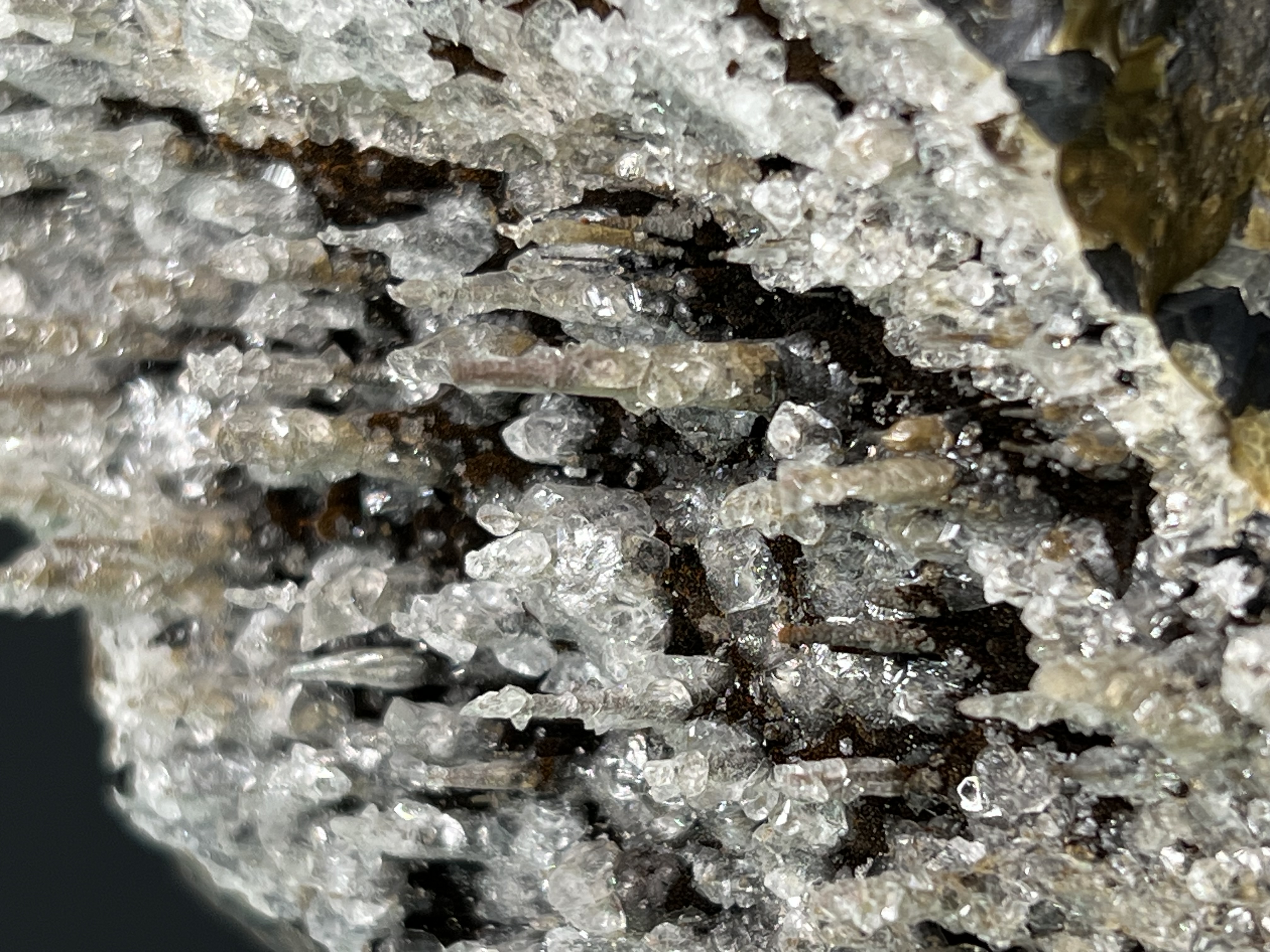 Museum Quality, Crystal Calcite And Barite With Stalactite Goethite 