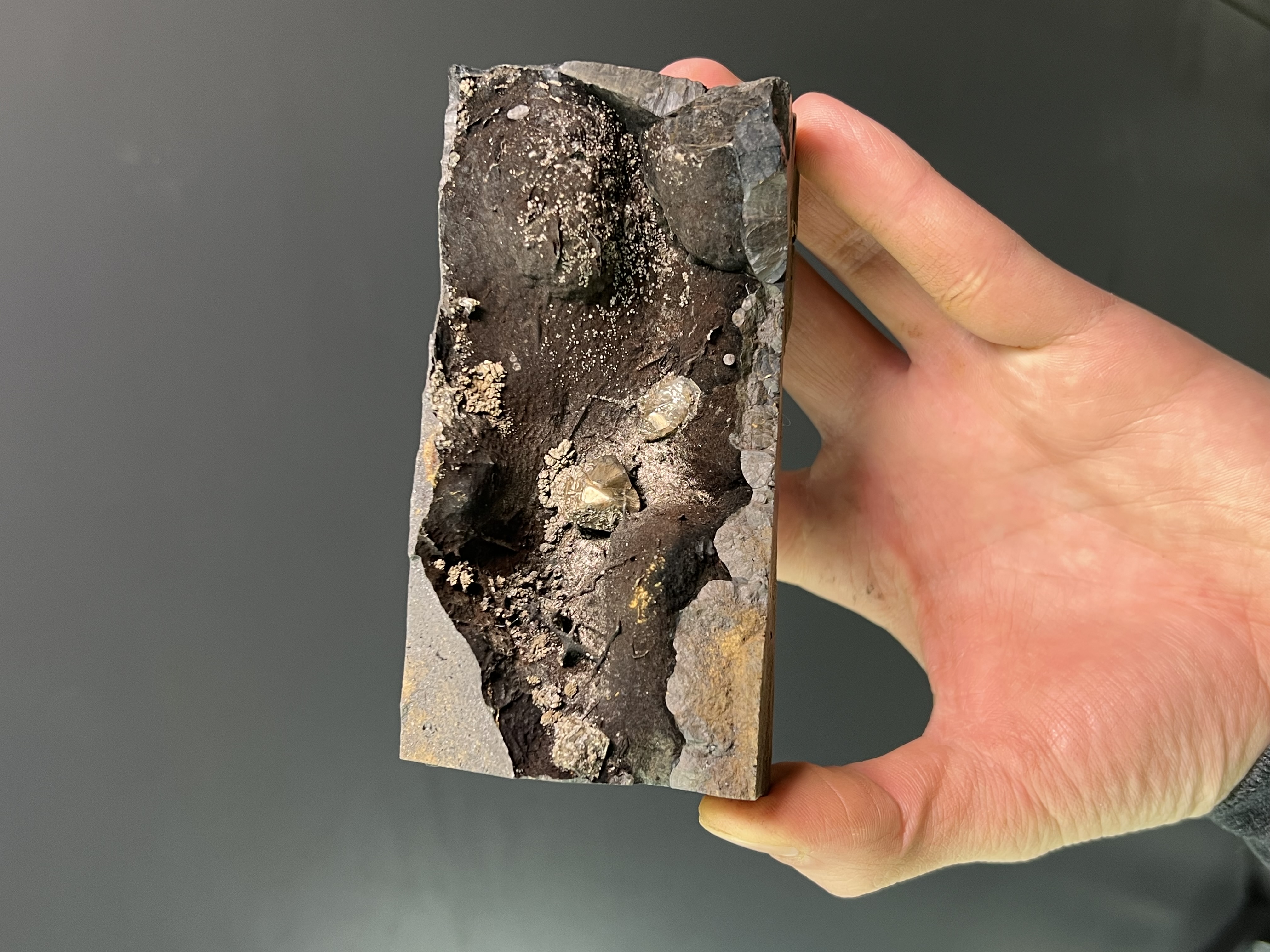 Very Unique Museum Piece, Specularite And Crystal Barite On Goethite