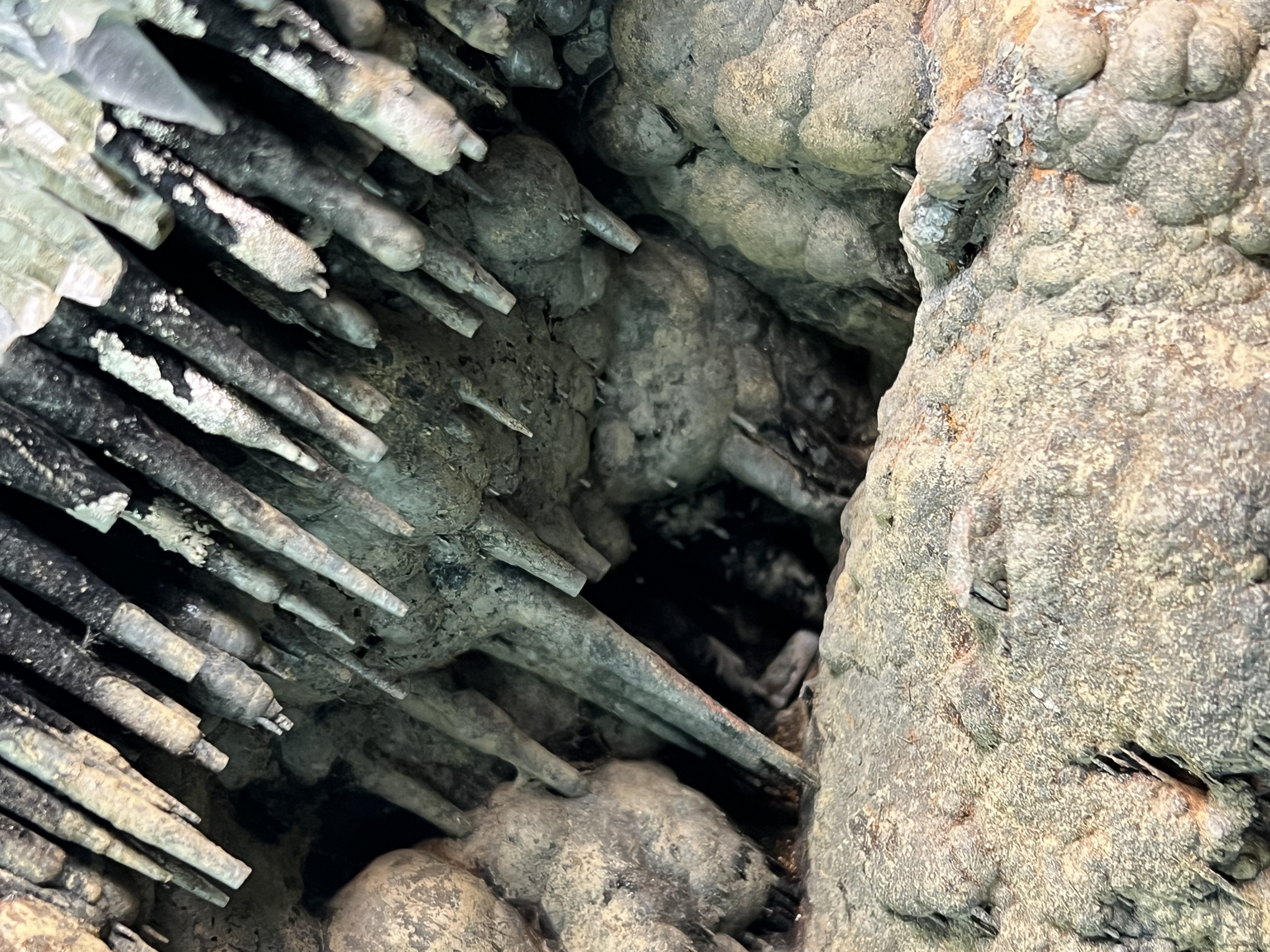 Museum Quality, Very Unique Big Piece, Limonite And Specularite On Stalactite Goethite 