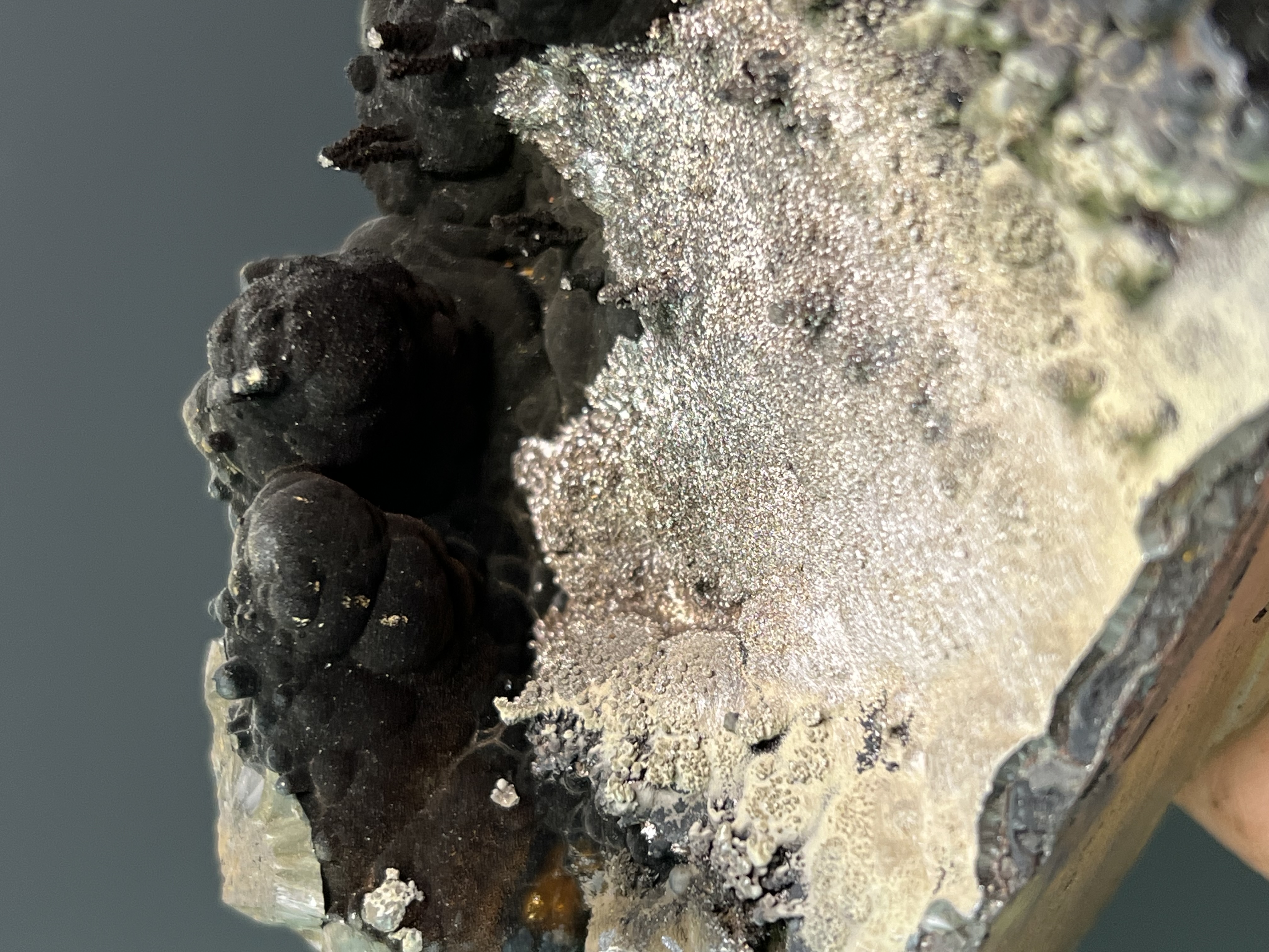 Museum Quality, Special Piece! Specularite With Small Stalactites Goethite
