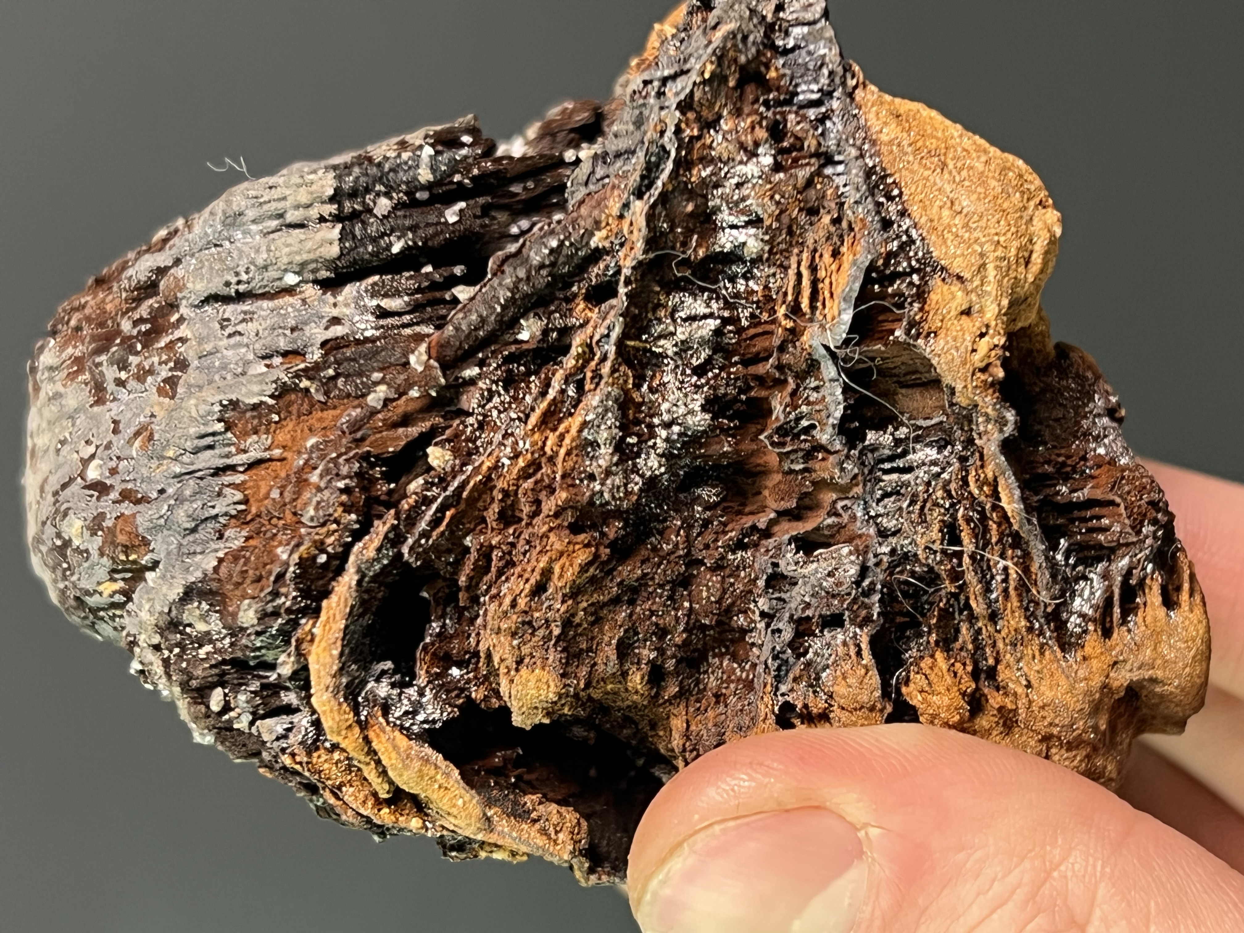 Museum Quality, Unique, Limonite And Crystal Barite With Stalactite Goethite 