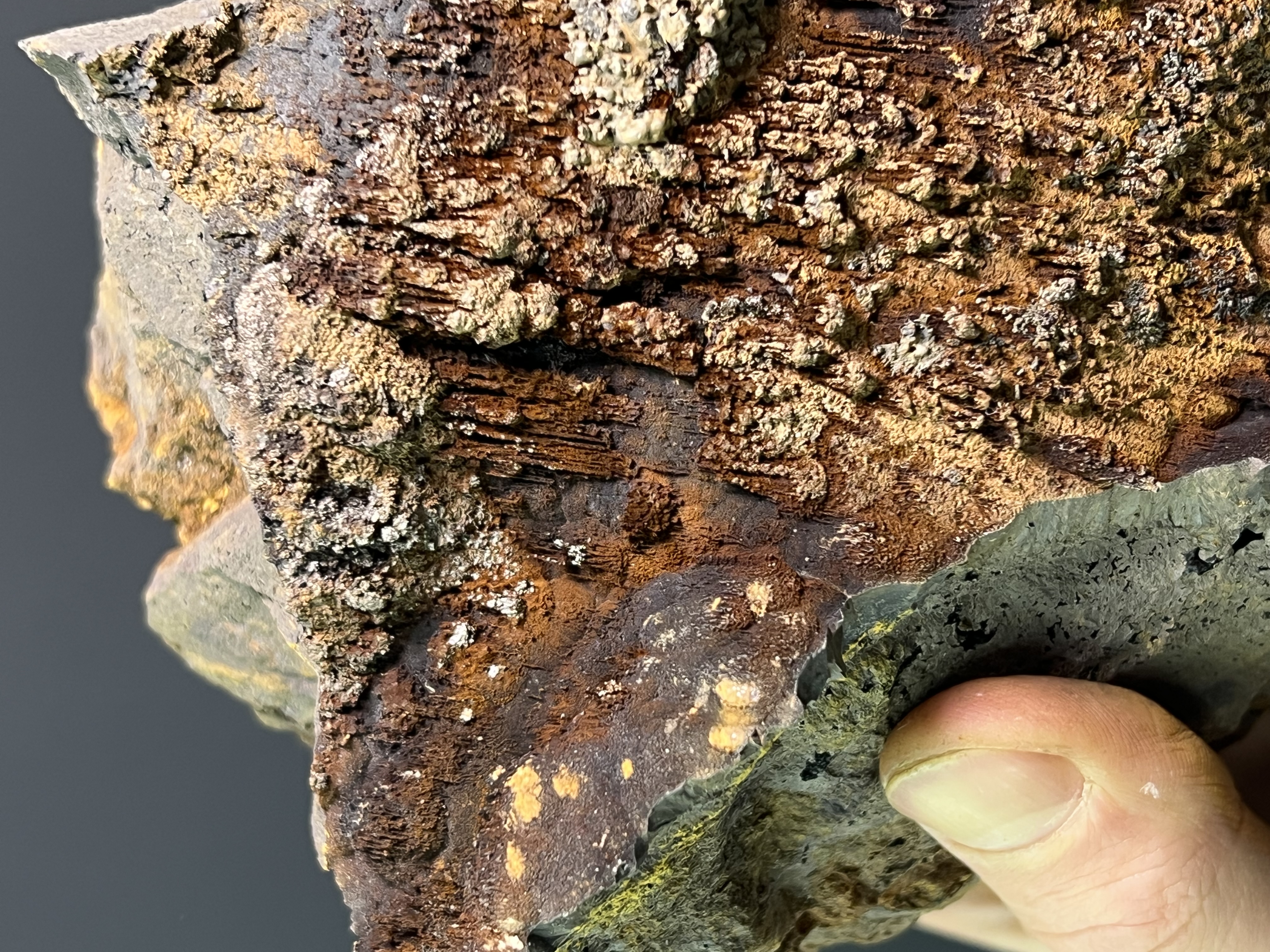 Museum Quality, Very Special Limonite And Specularite On Stalactite And Botryoidal Goethite 