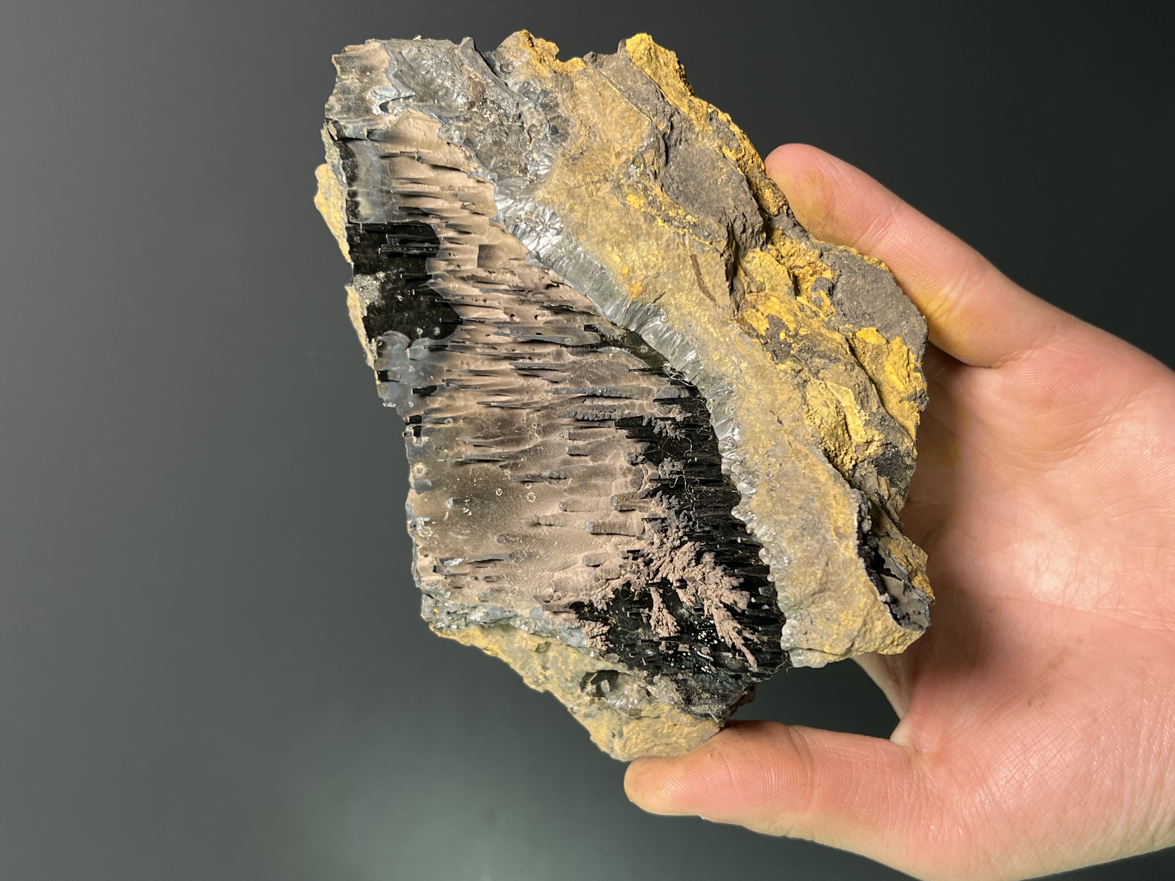 Special Formation Museum Quality Specularite With Stalactite Goethite