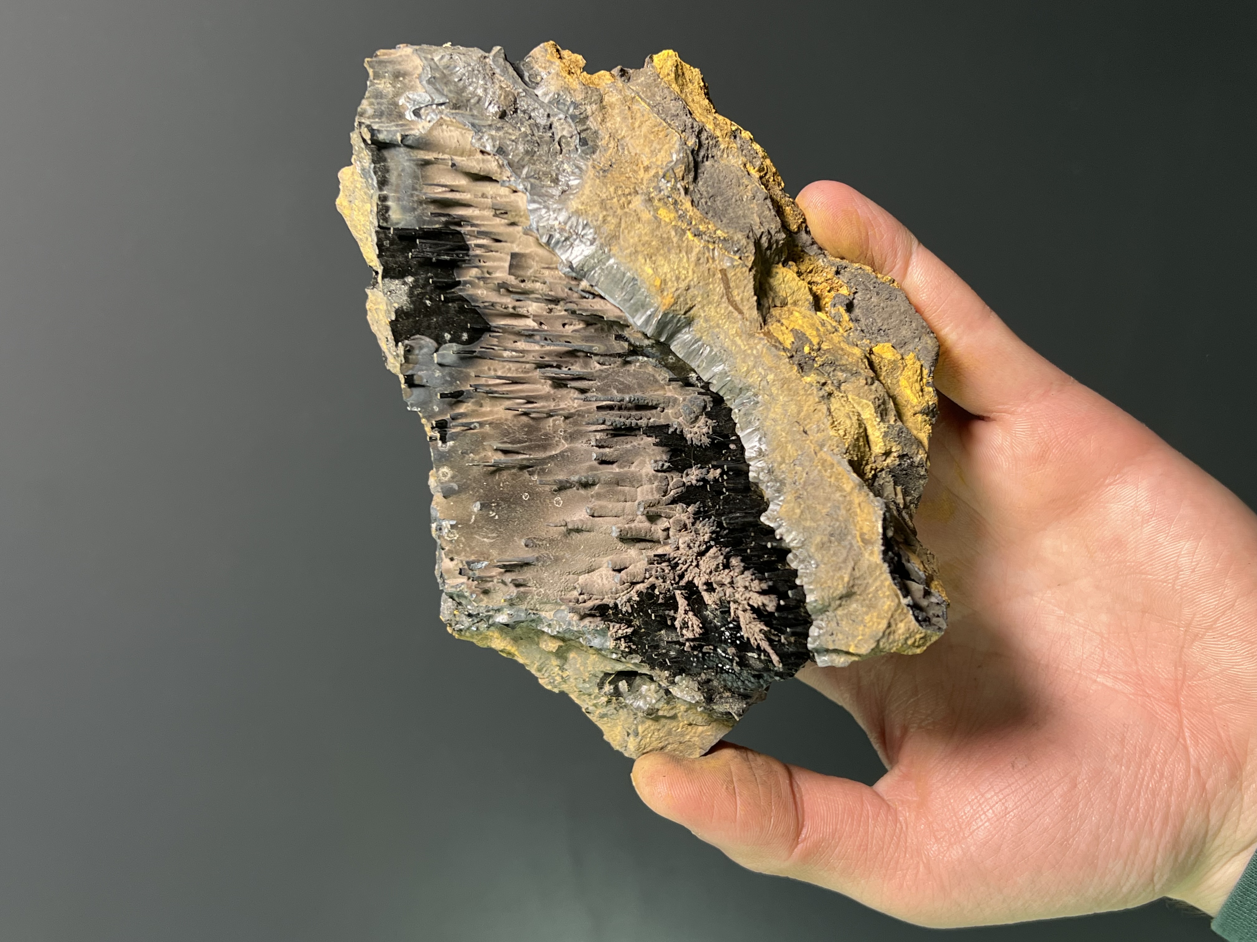 Special Formation Museum Quality Specularite With Stalactite Goethite