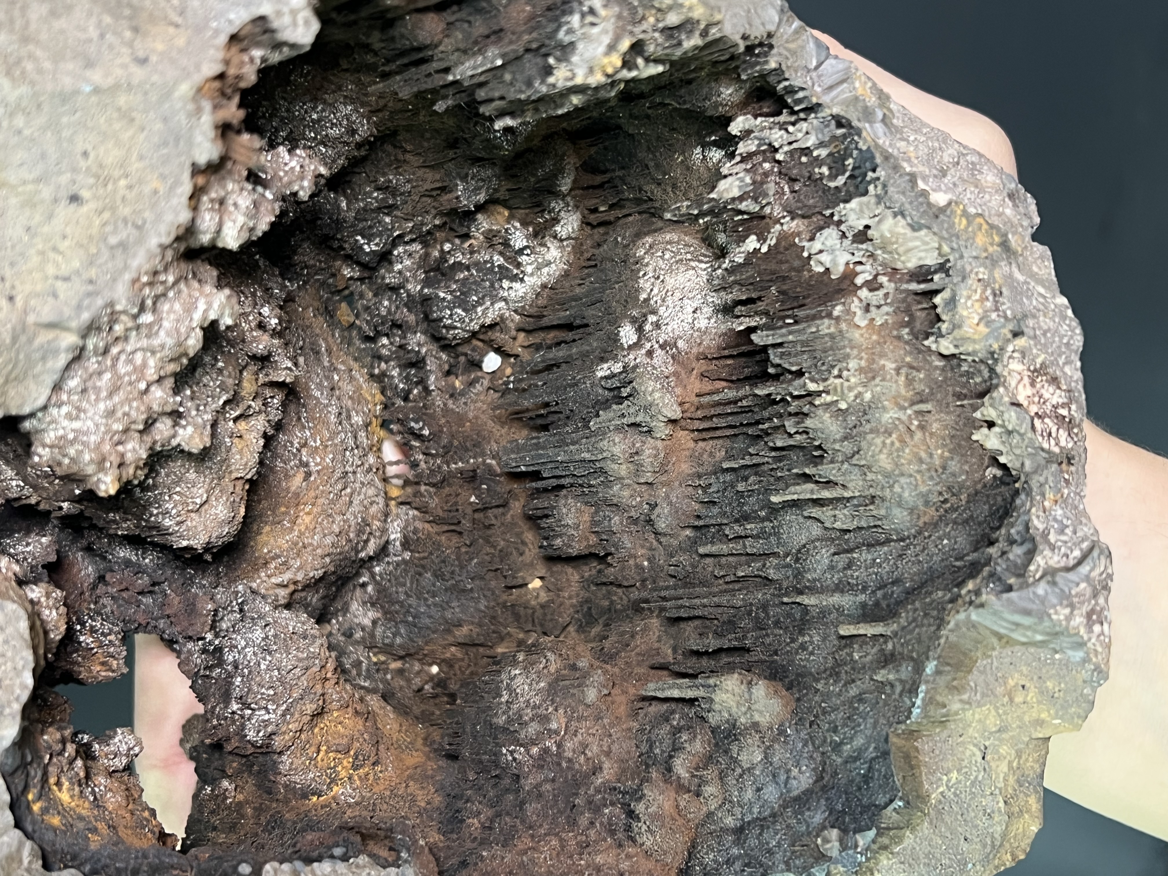 Museum Quality Very Special Limonite And Specularite With Cave Shaped Stalactite Goethite 