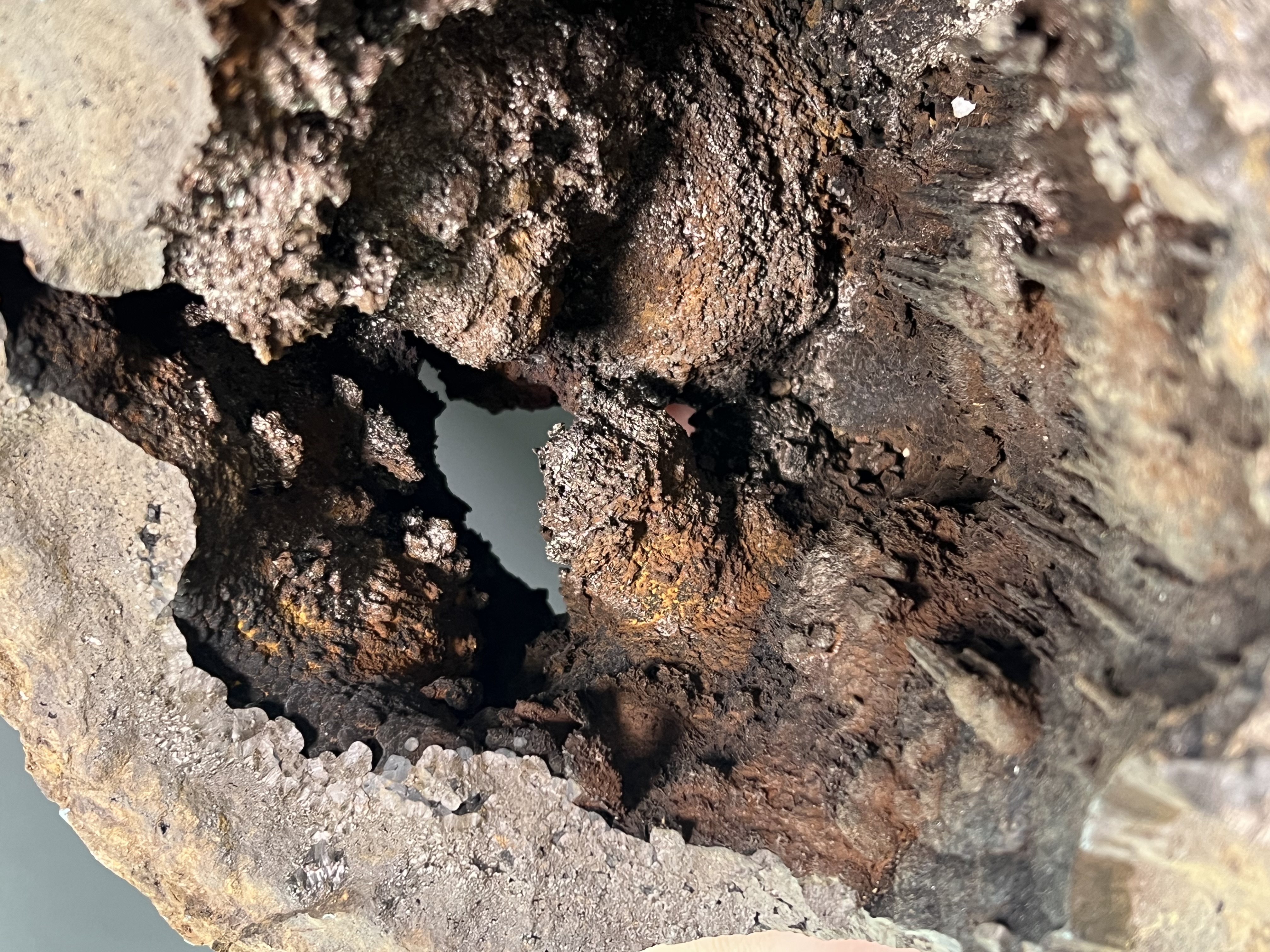 Museum Quality Very Special Limonite And Specularite With Cave Shaped Stalactite Goethite 