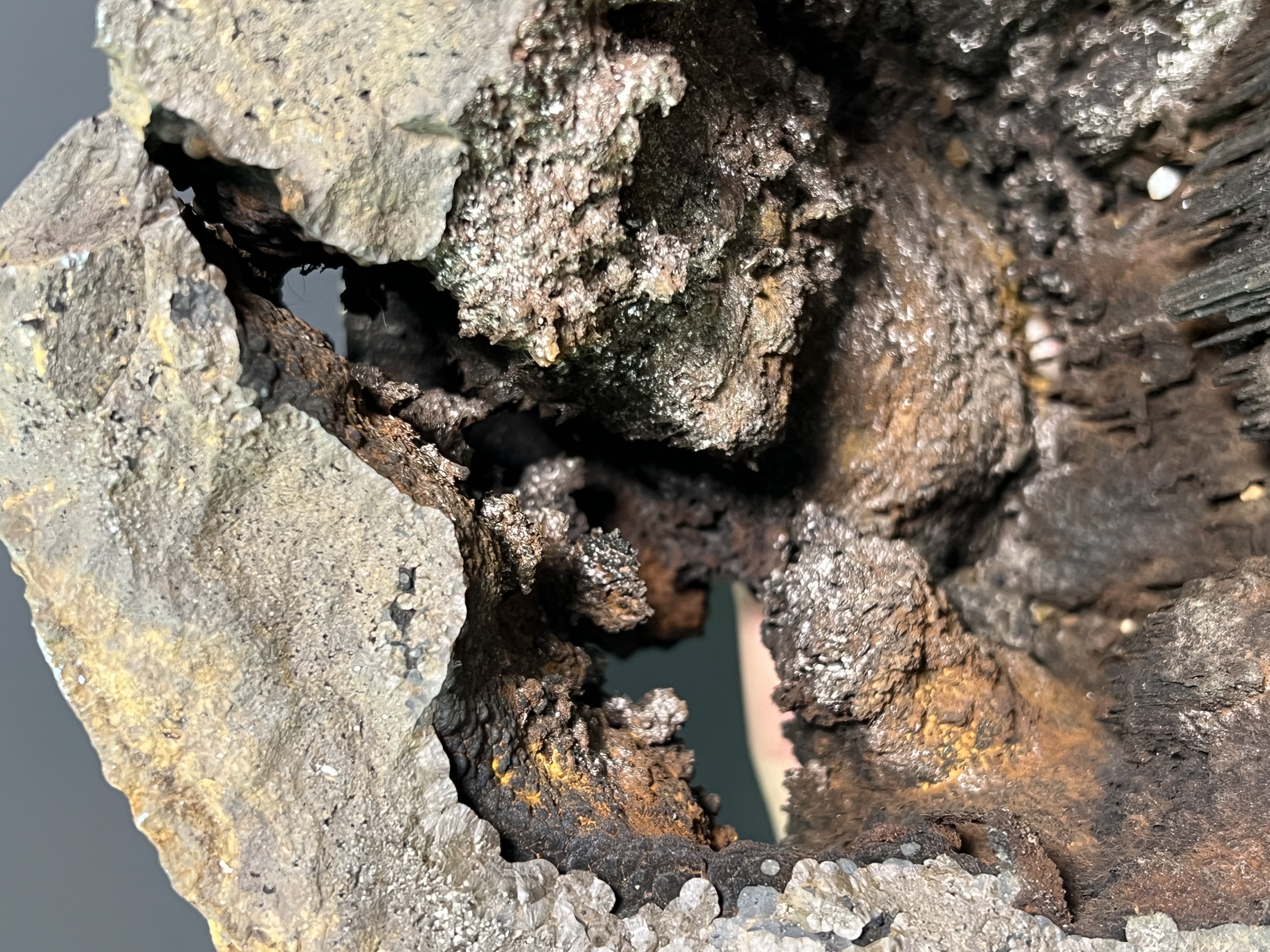 Museum Quality Very Special Limonite And Specularite With Cave Shaped Stalactite Goethite 