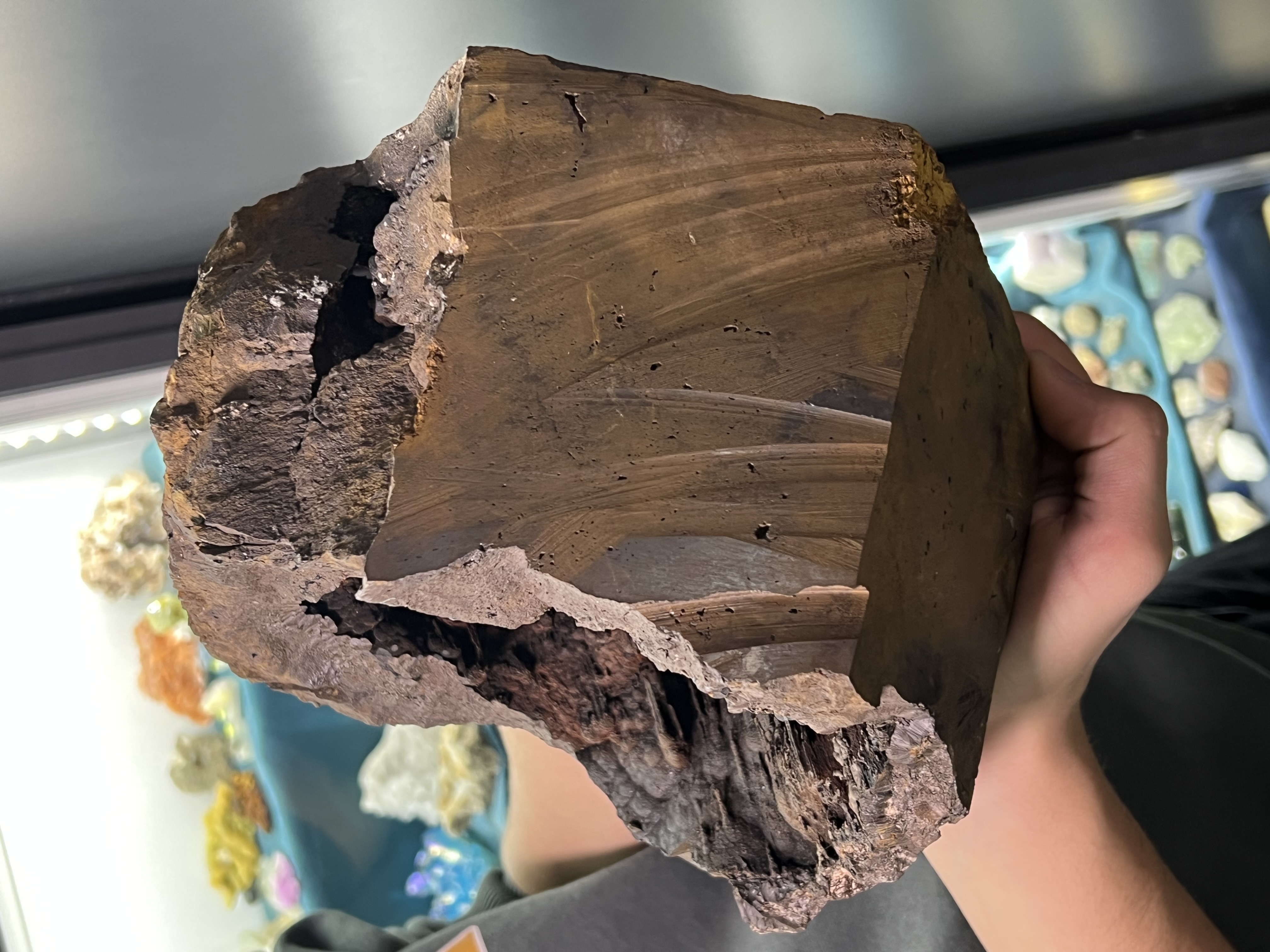 Museum Quality Very Special Limonite And Specularite With Cave Shaped Stalactite Goethite 