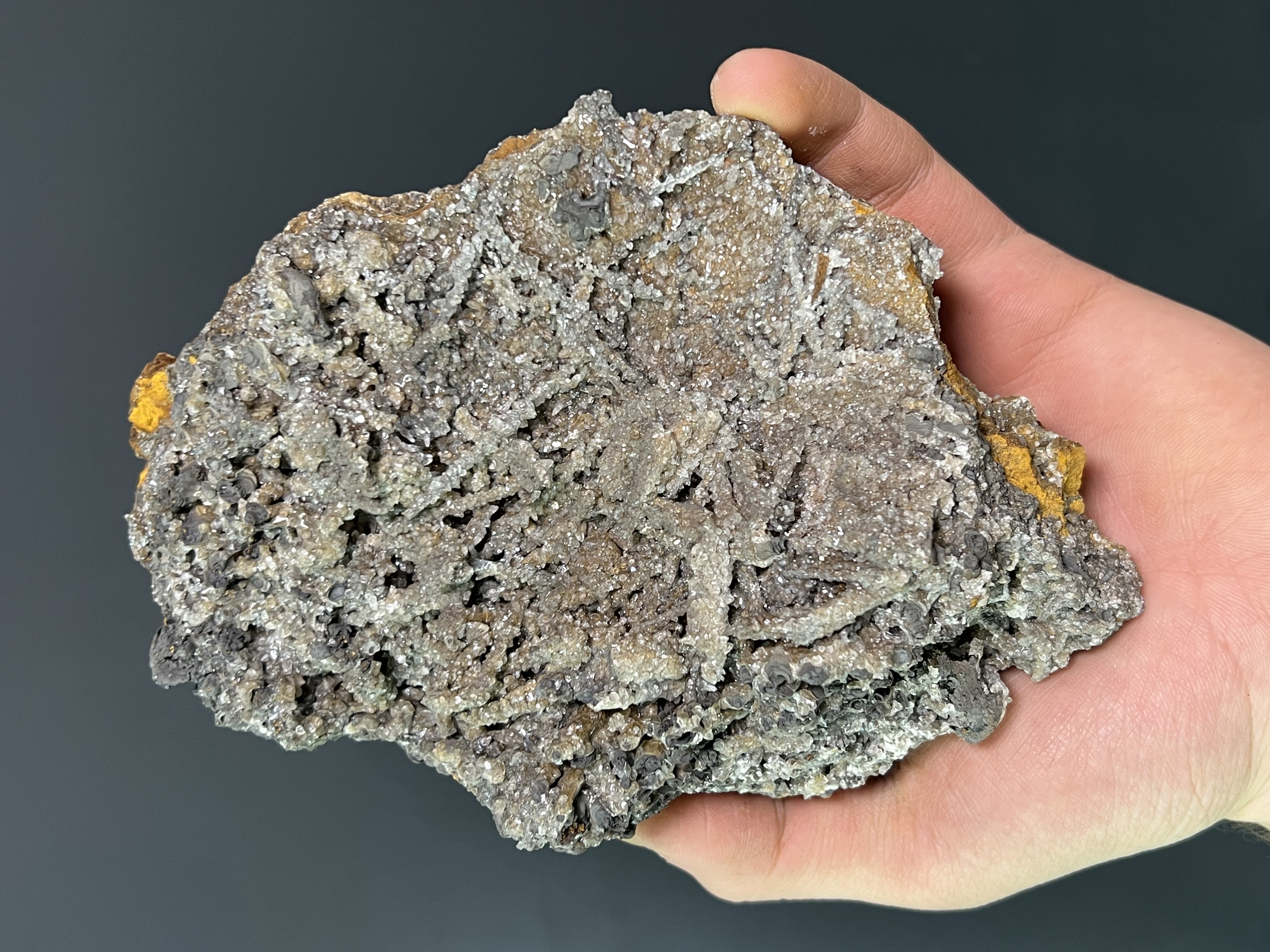 Crystal Calcite With Special Formation Stalactite Goethite 