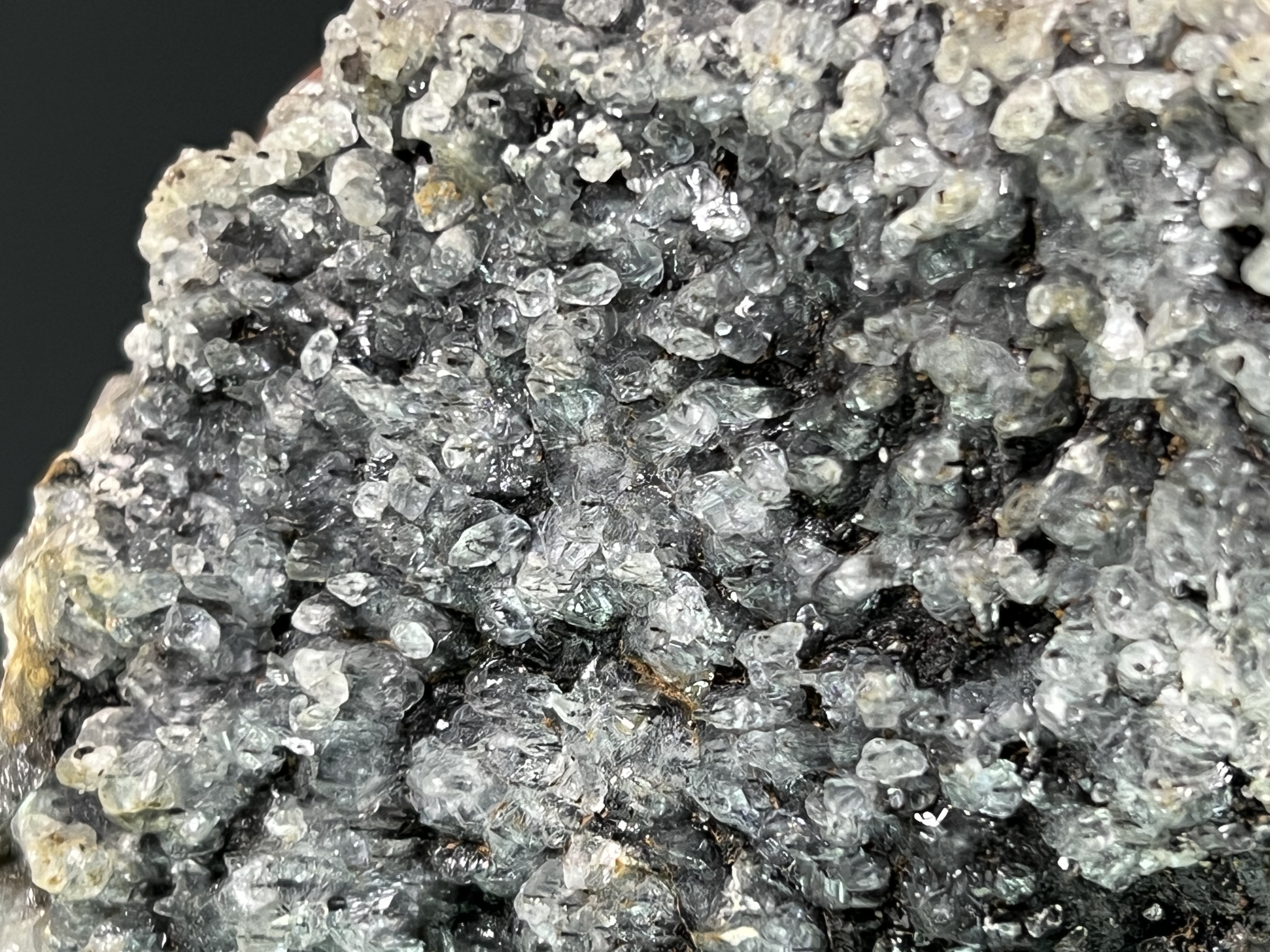 Crystal Calcite On Small Stalactites Goethite