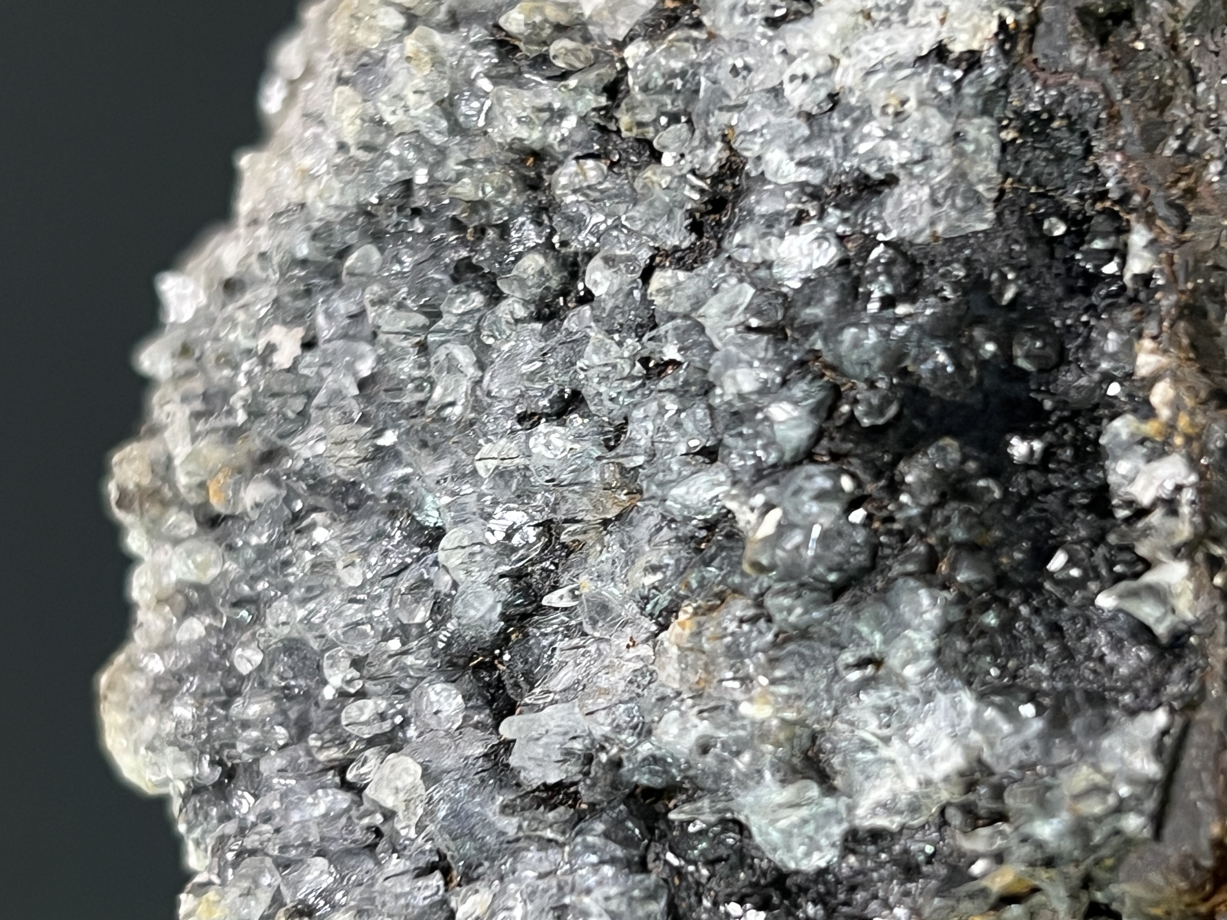Crystal Calcite On Small Stalactites Goethite