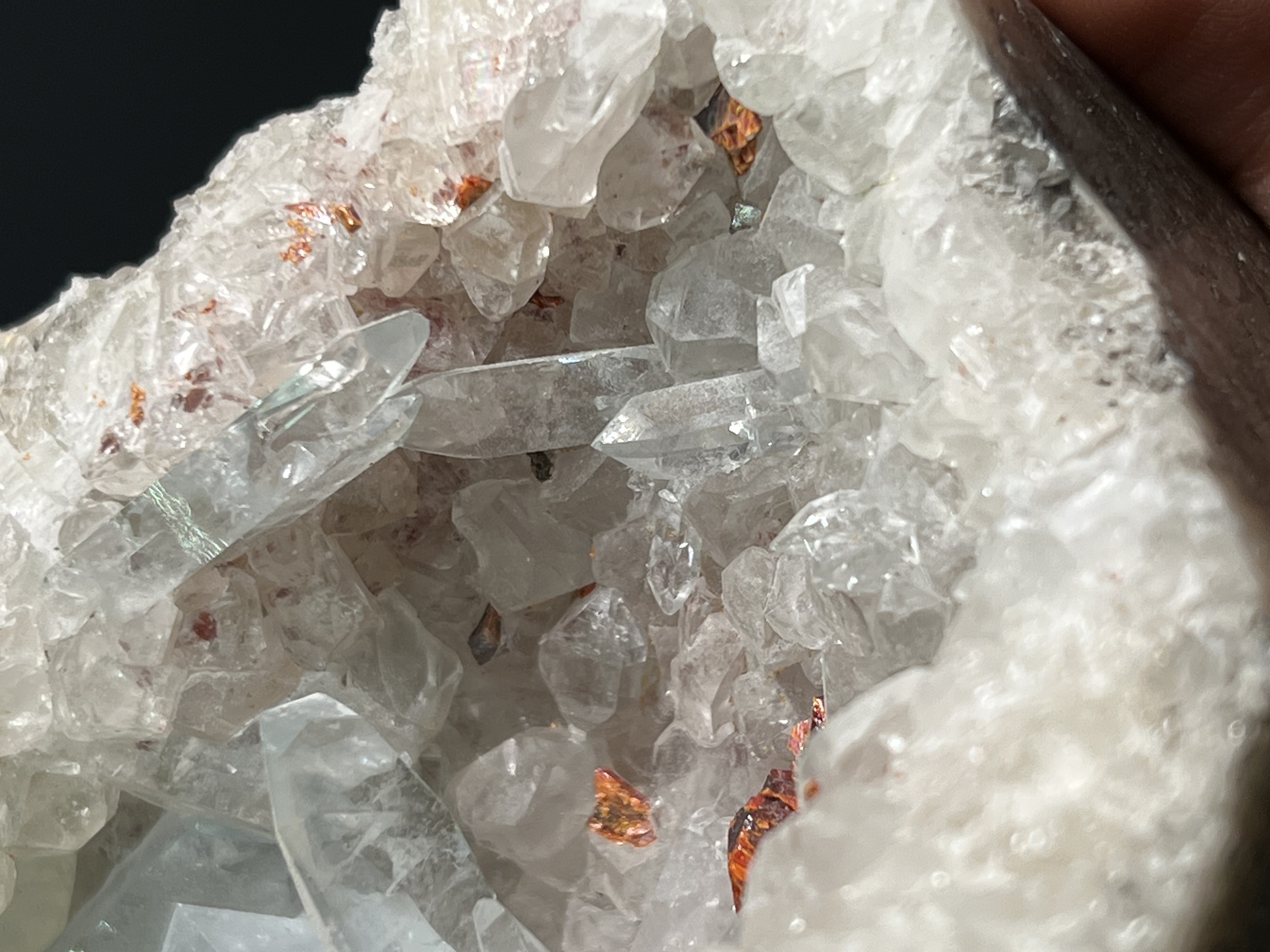 Unique Piece! Blue Celestine, Realgar And Orpiment On Colemanite 