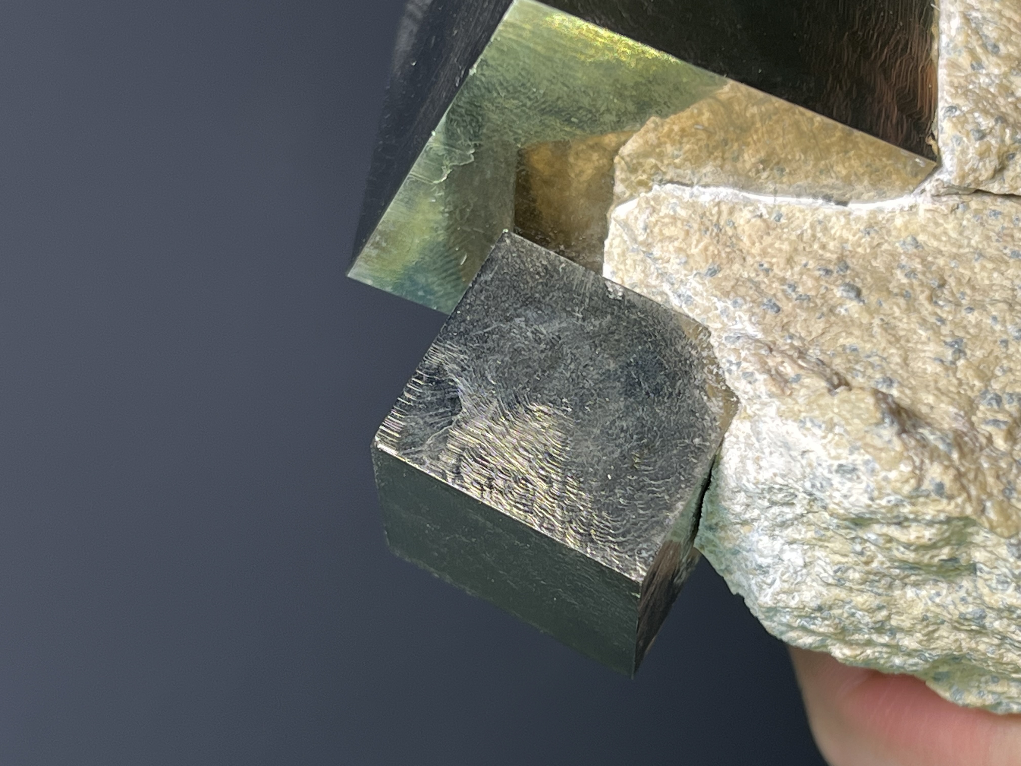 Cubic Pyrite On Matrix