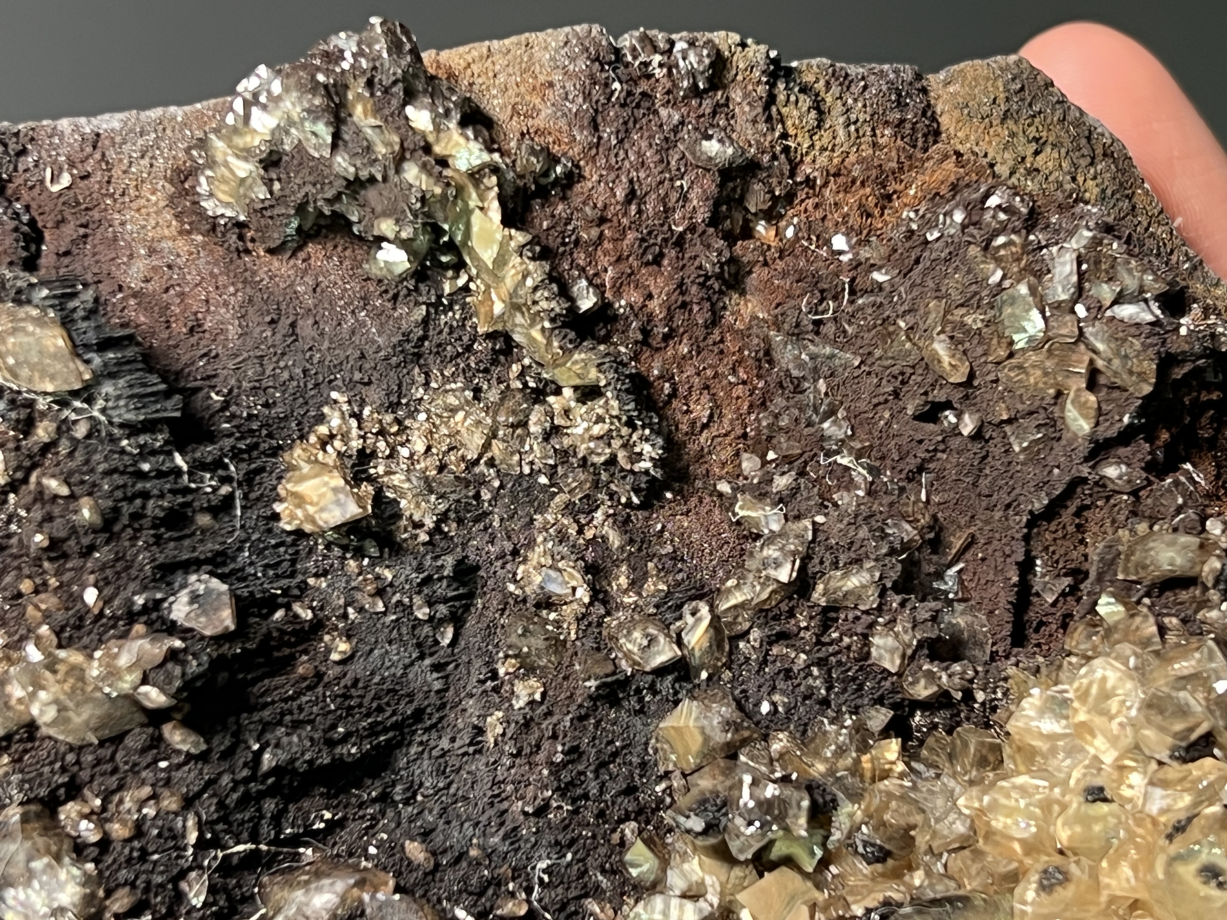 Museum Quality, Unique Specimen, Crystal Barite And Limonite With Goethite 