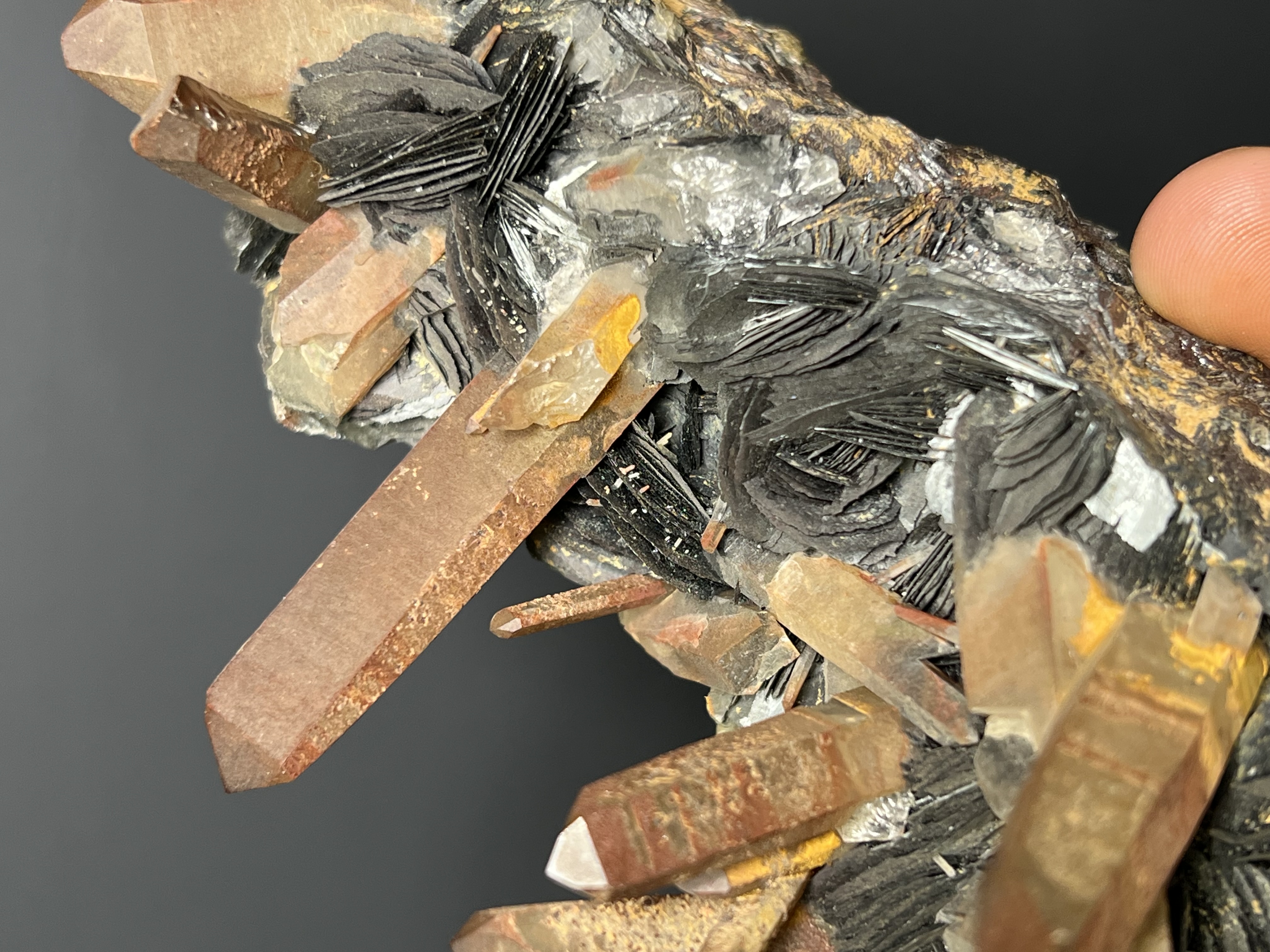 Museum Grade, Rose Hematite Quartz Specimen, 920gram