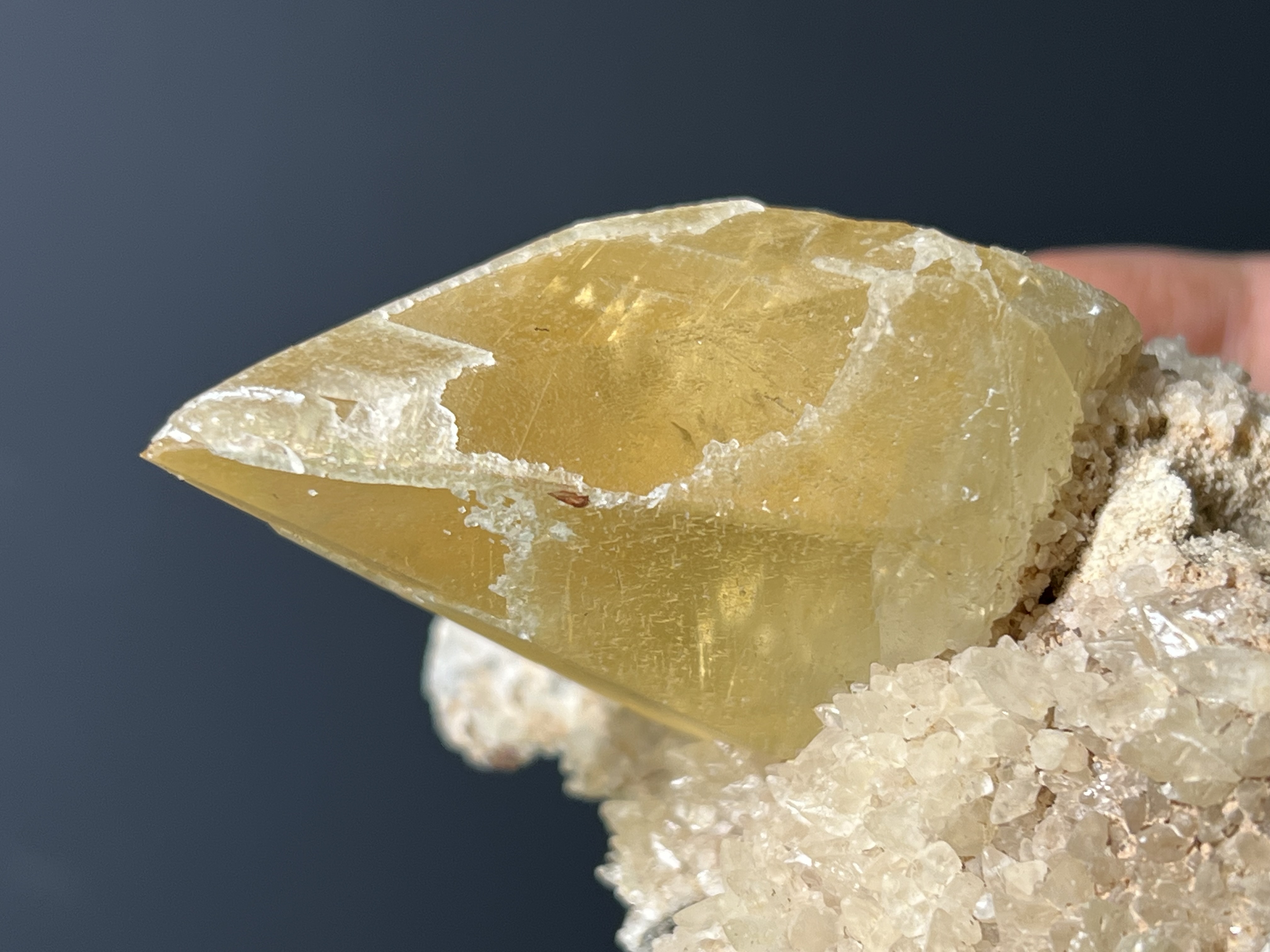Rare Golden Yellow Tooth Calcite Specimen, 470gram