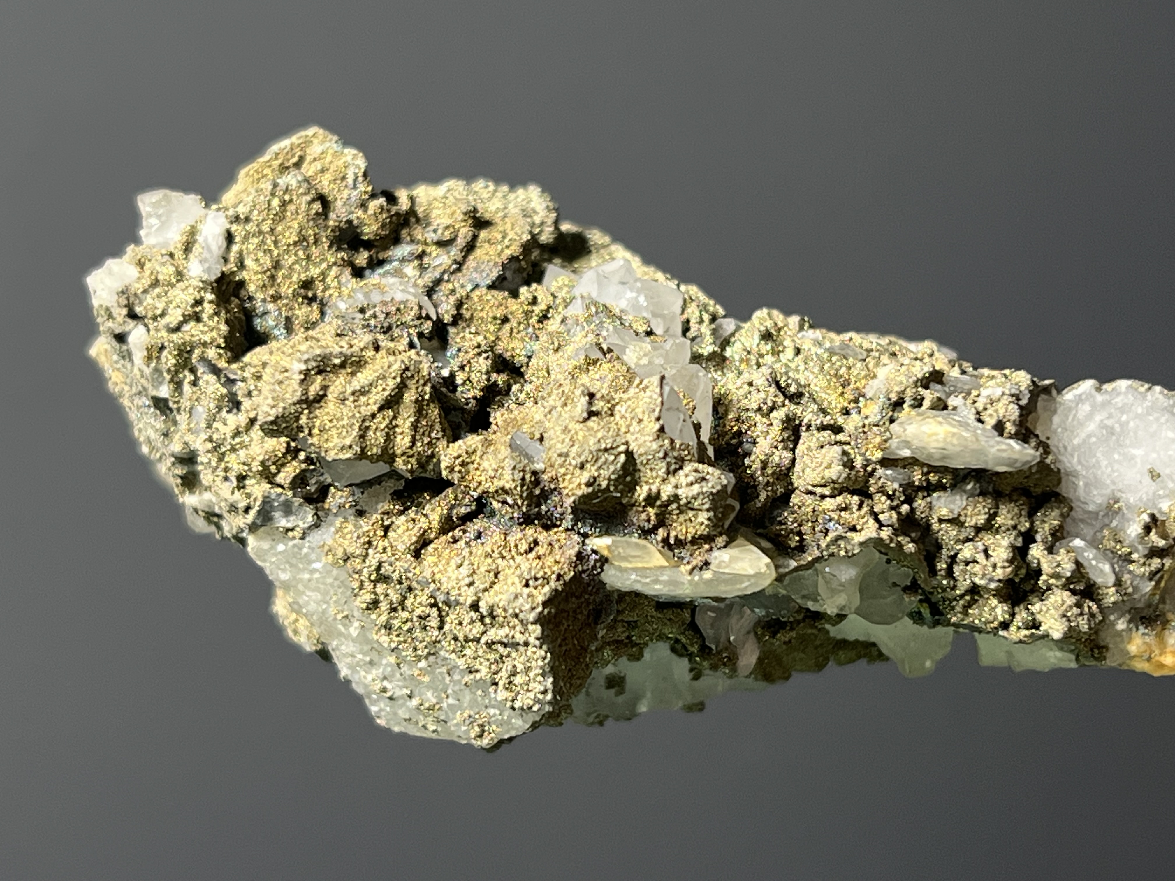 Pyrite On Crystal Quartz Specimen, 100gram