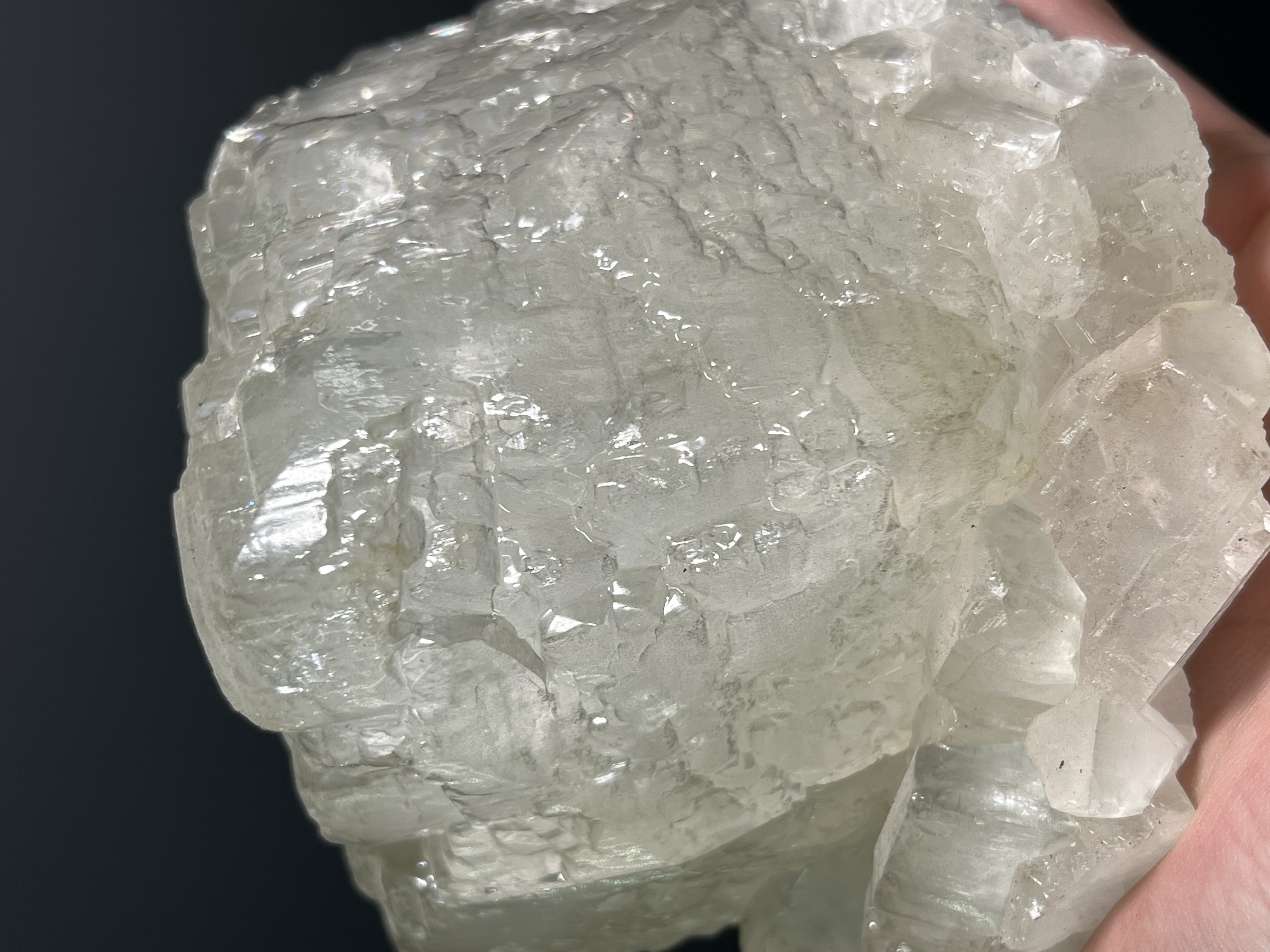 Special, Colored Alloys Clear Gray Crystal Calcite Specimen, 2kg